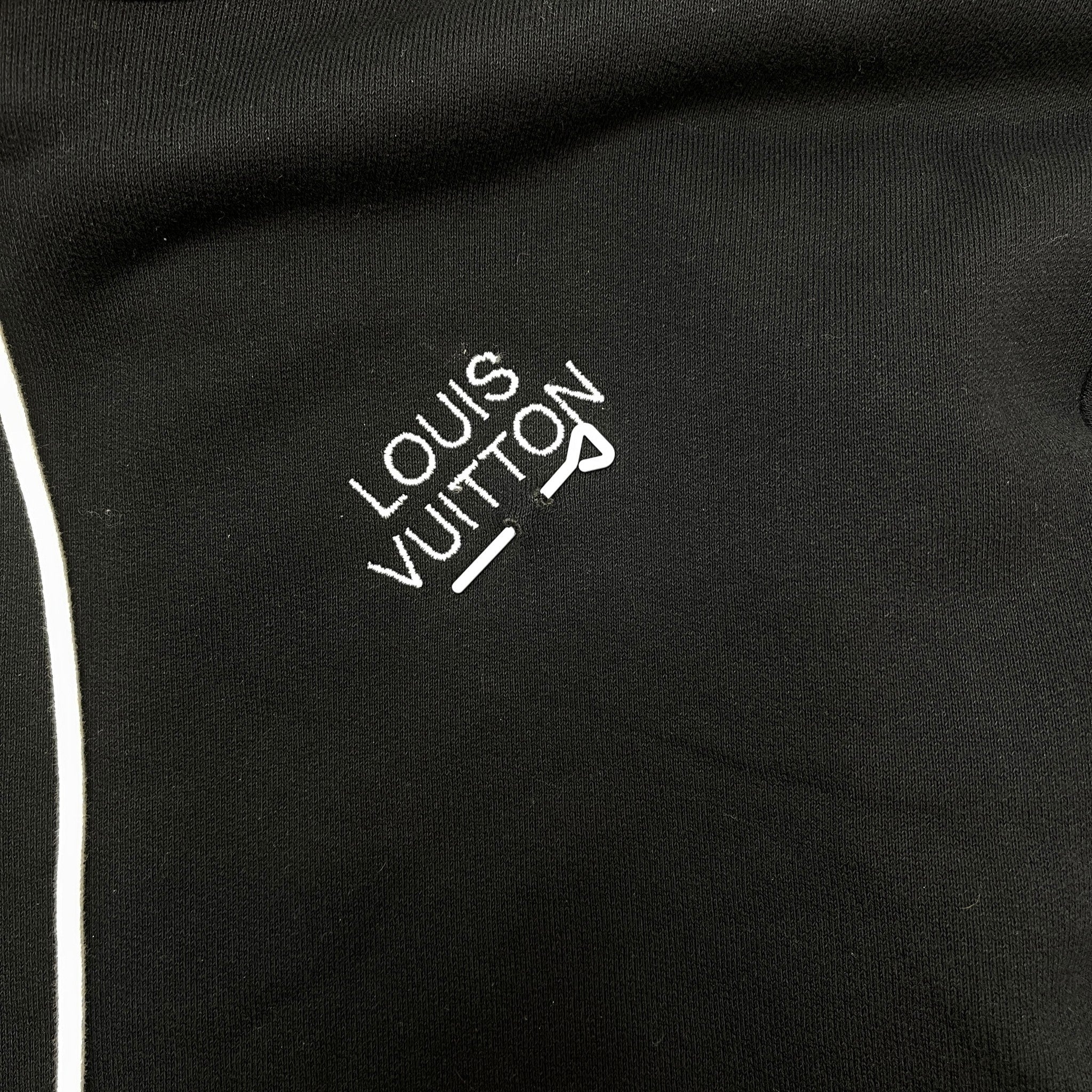 Men's Embroidered Logo Hoodie Black Size L