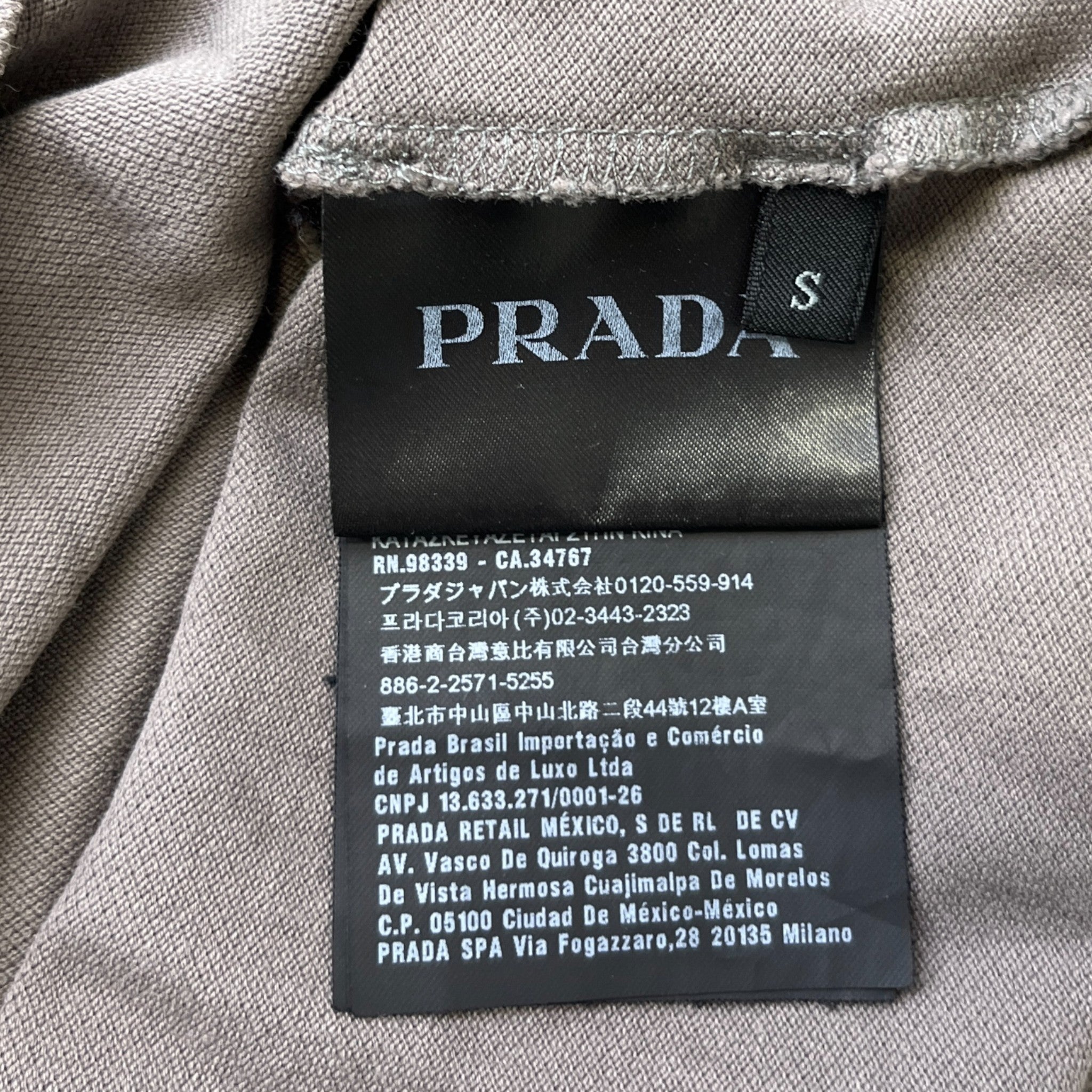 Men's Tab Logo Polo Shirt Grey Size S