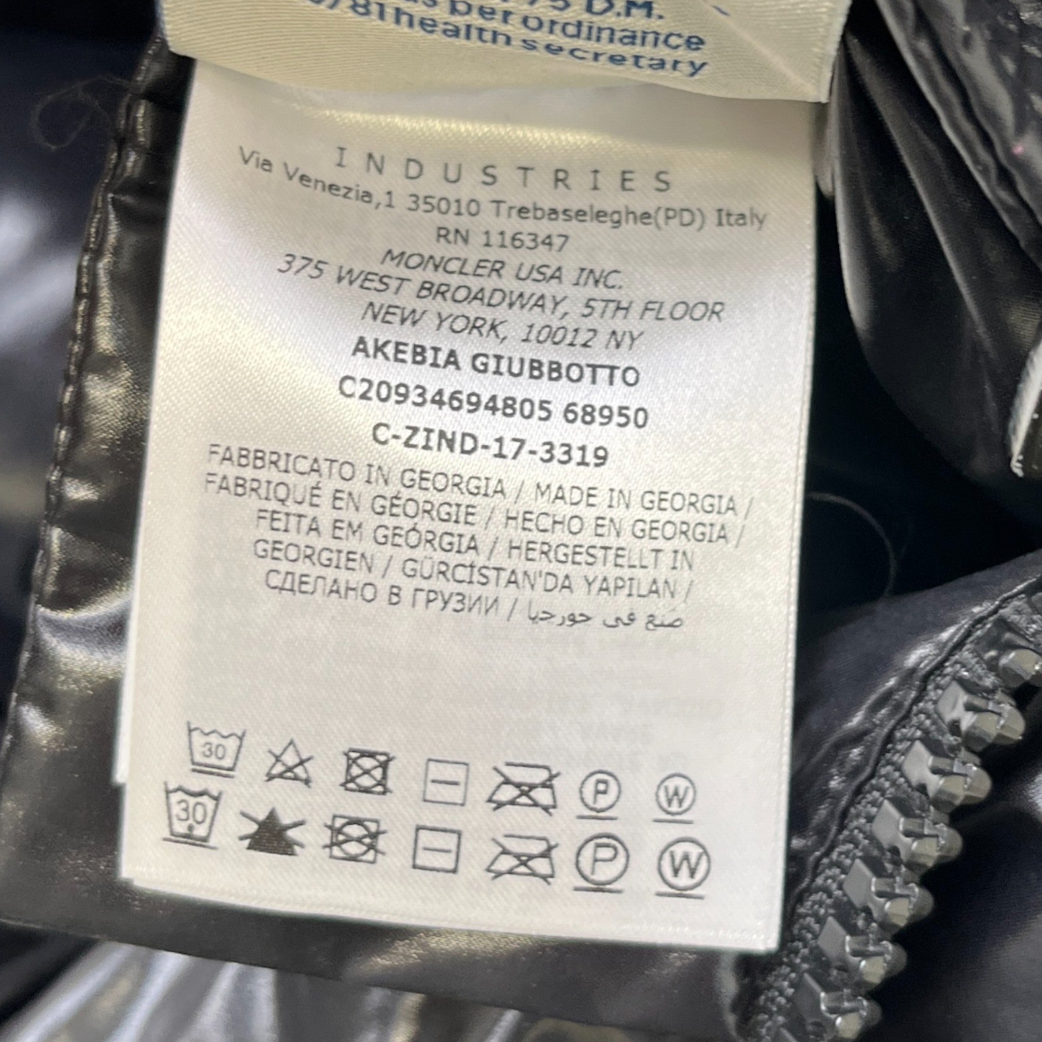 Women's Akebia Down Jacket Black Size 2 / UK 12