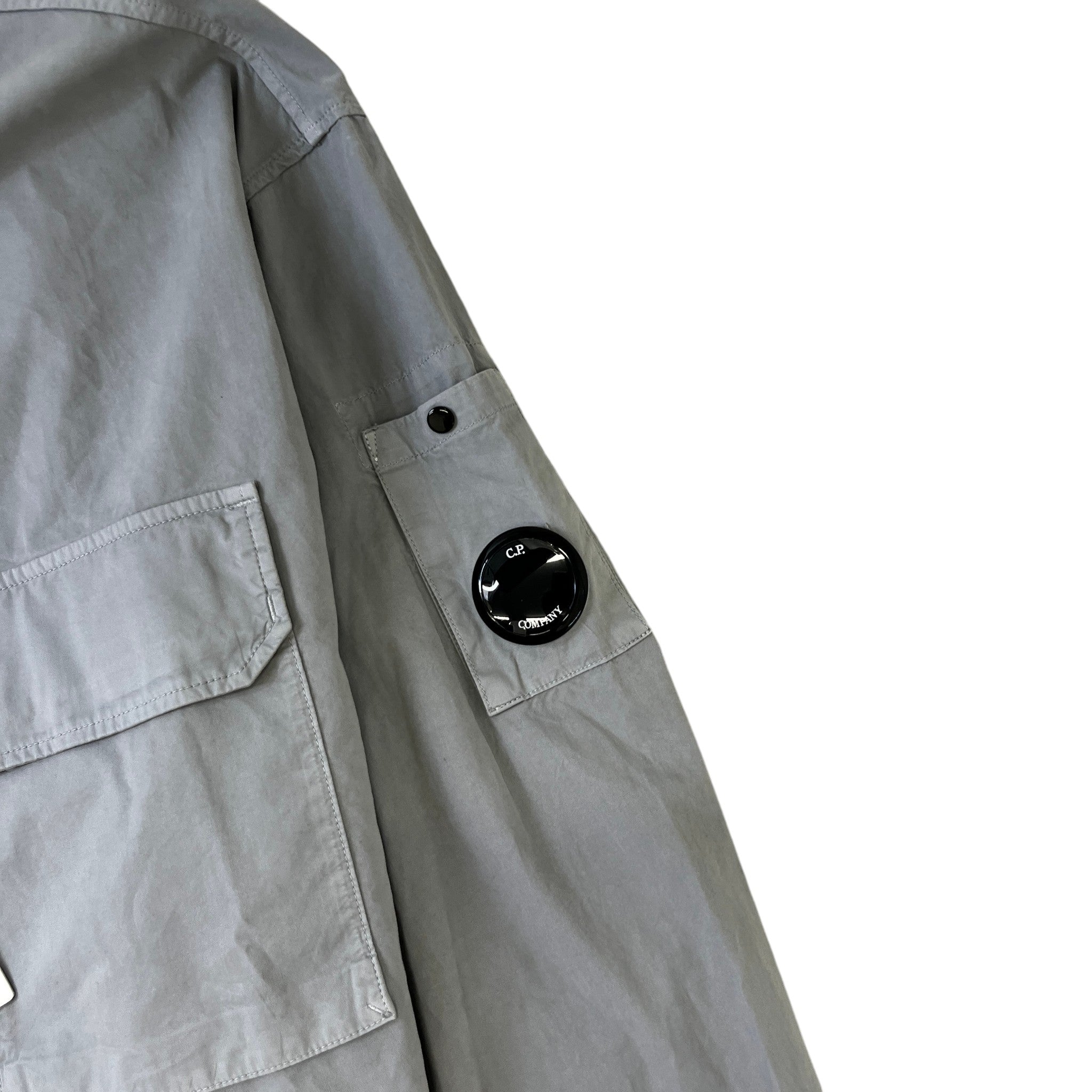 Men's Lens Gabard OverShirt Grey Size XXXL