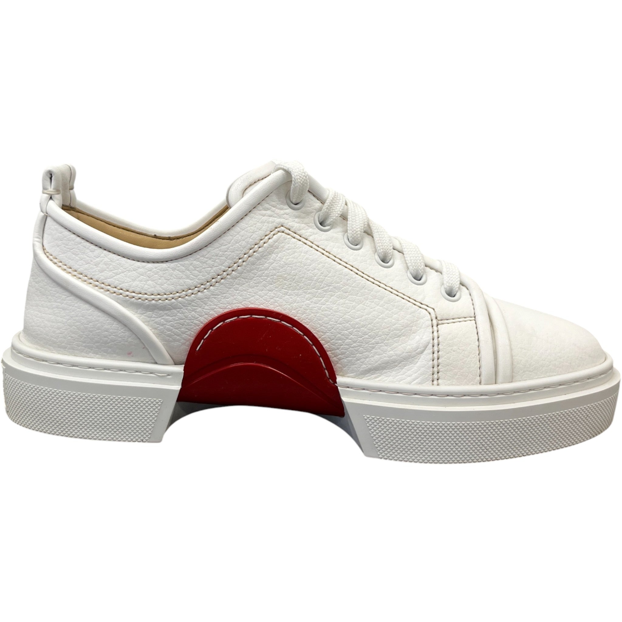 Men's Adolon Junior Flat Low Trainers White Size EU 41 / UK 7