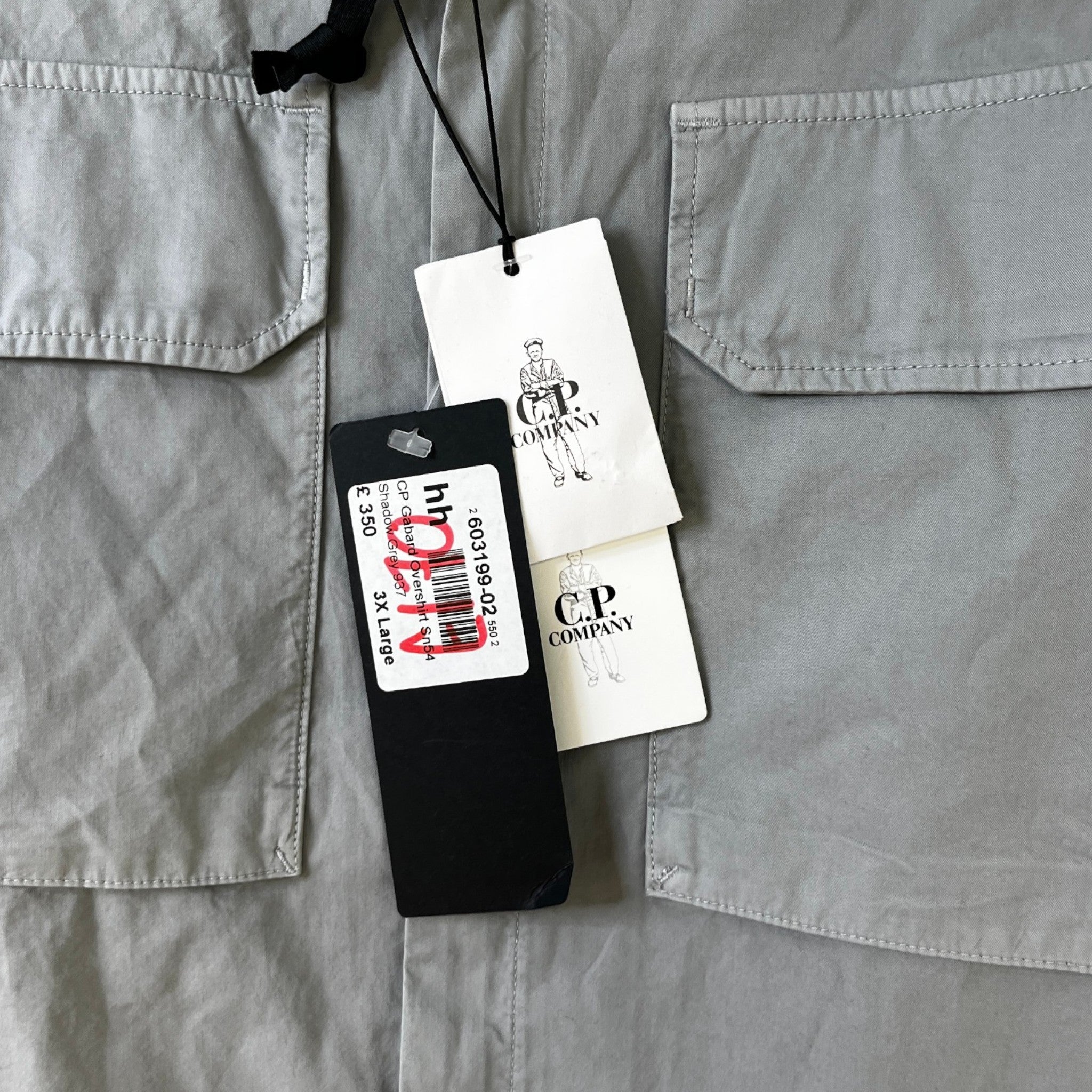 Men's Lens Gabard OverShirt Grey Size XXXL