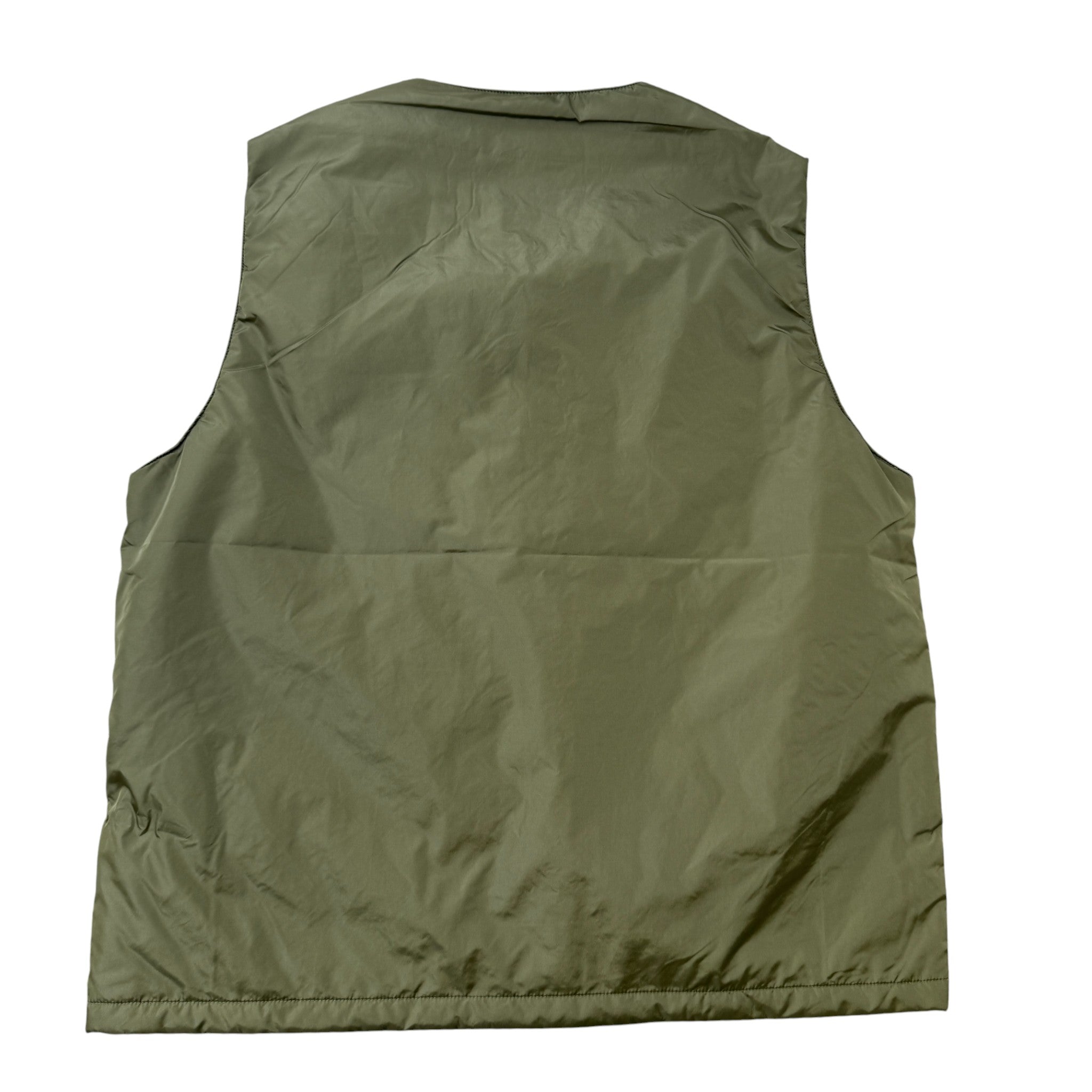 Men's Plaque Logo Gilet Khaki Size IT 52 / XL