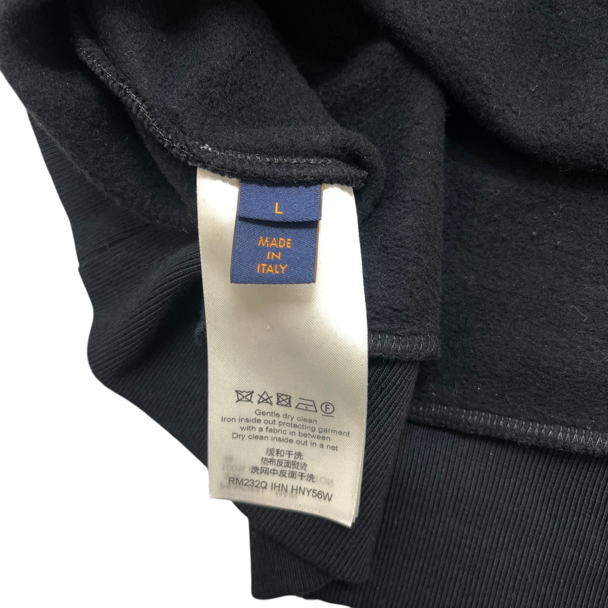 Men's Embroidered Logo Hoodie Black Size L