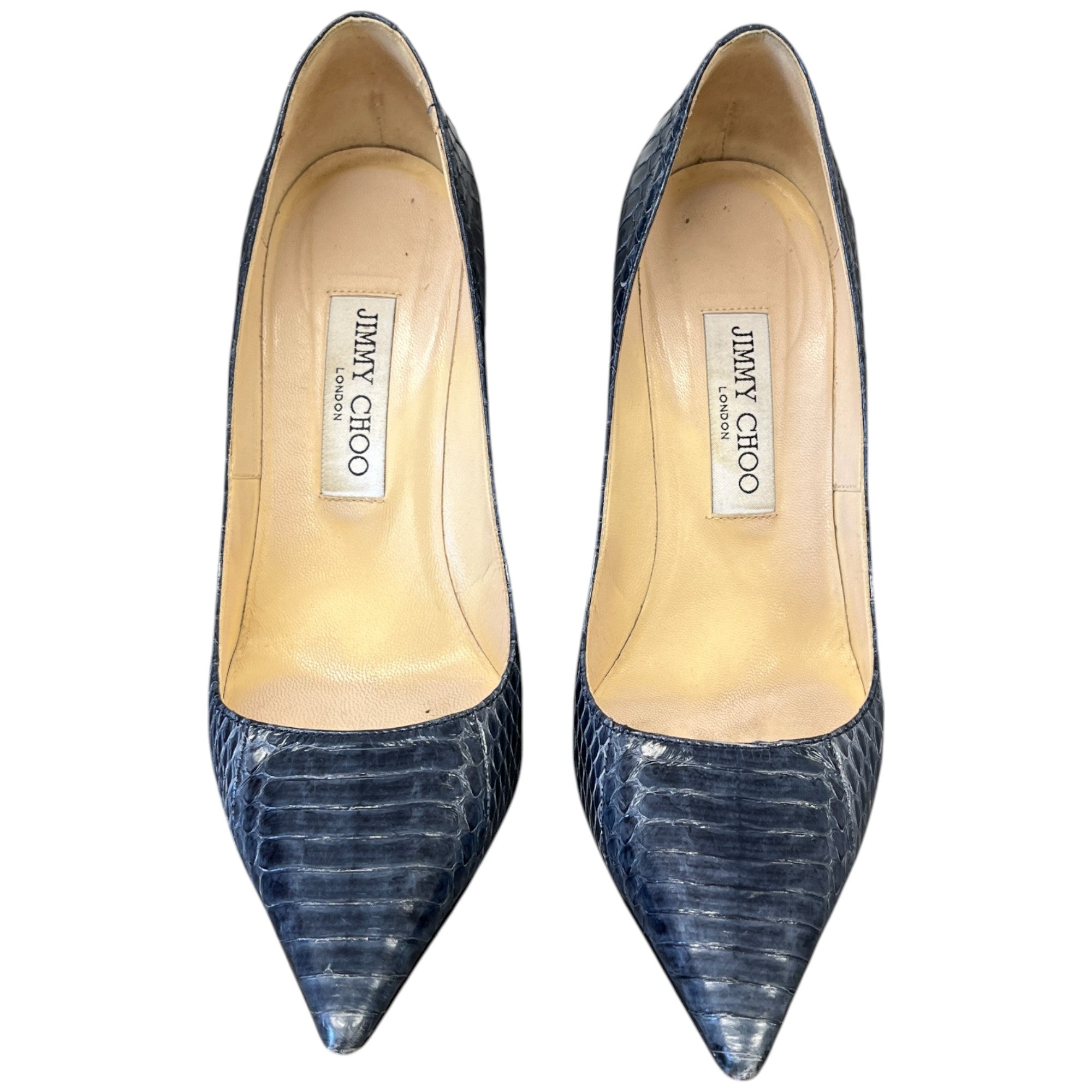 Women's Love 85 Croc-Embossed Heels Blue Size EU 37.5 / UK 4.5