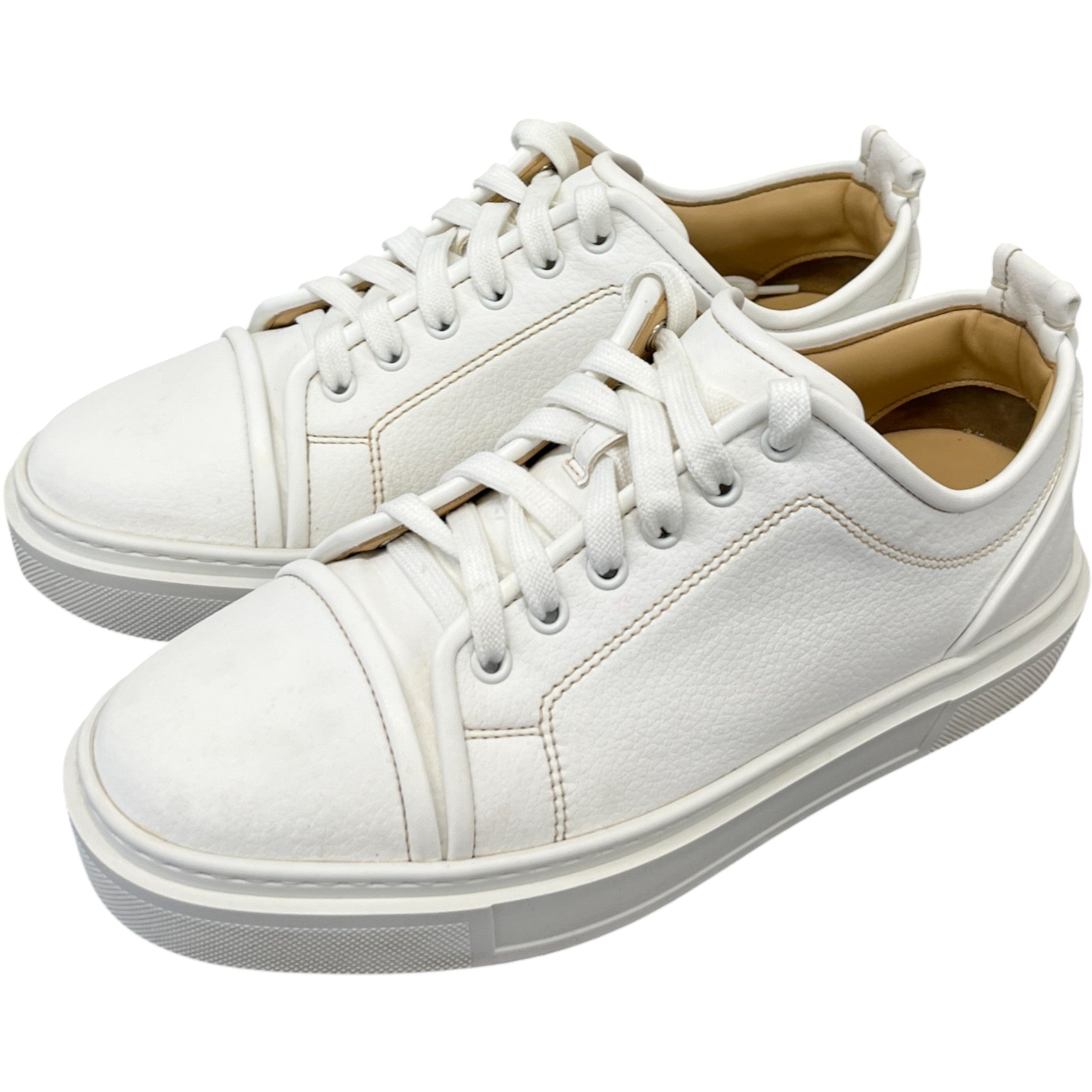 Men's Adolon Junior Flat Low Trainers White Size EU 41 / UK 7