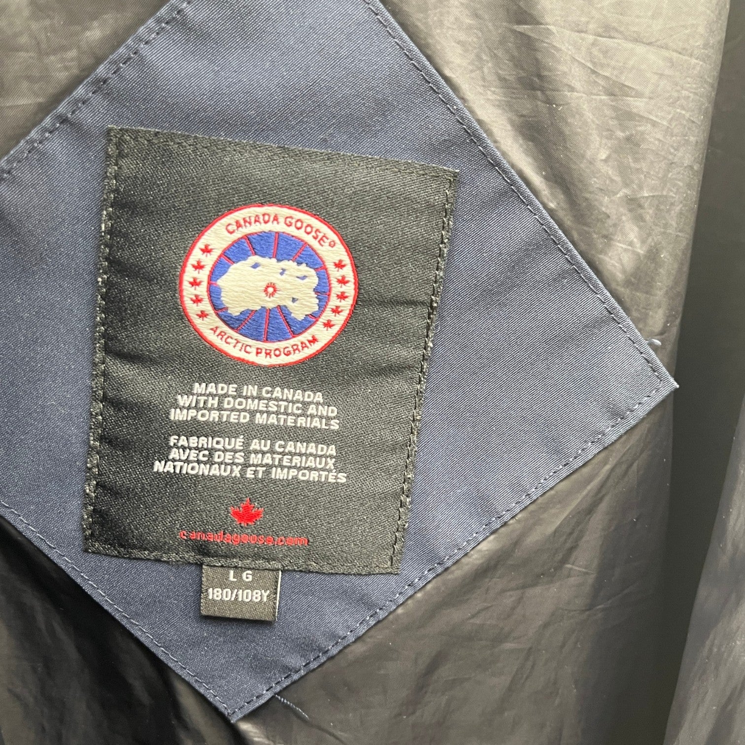Men's Science Research Down Jacket Navy Size L