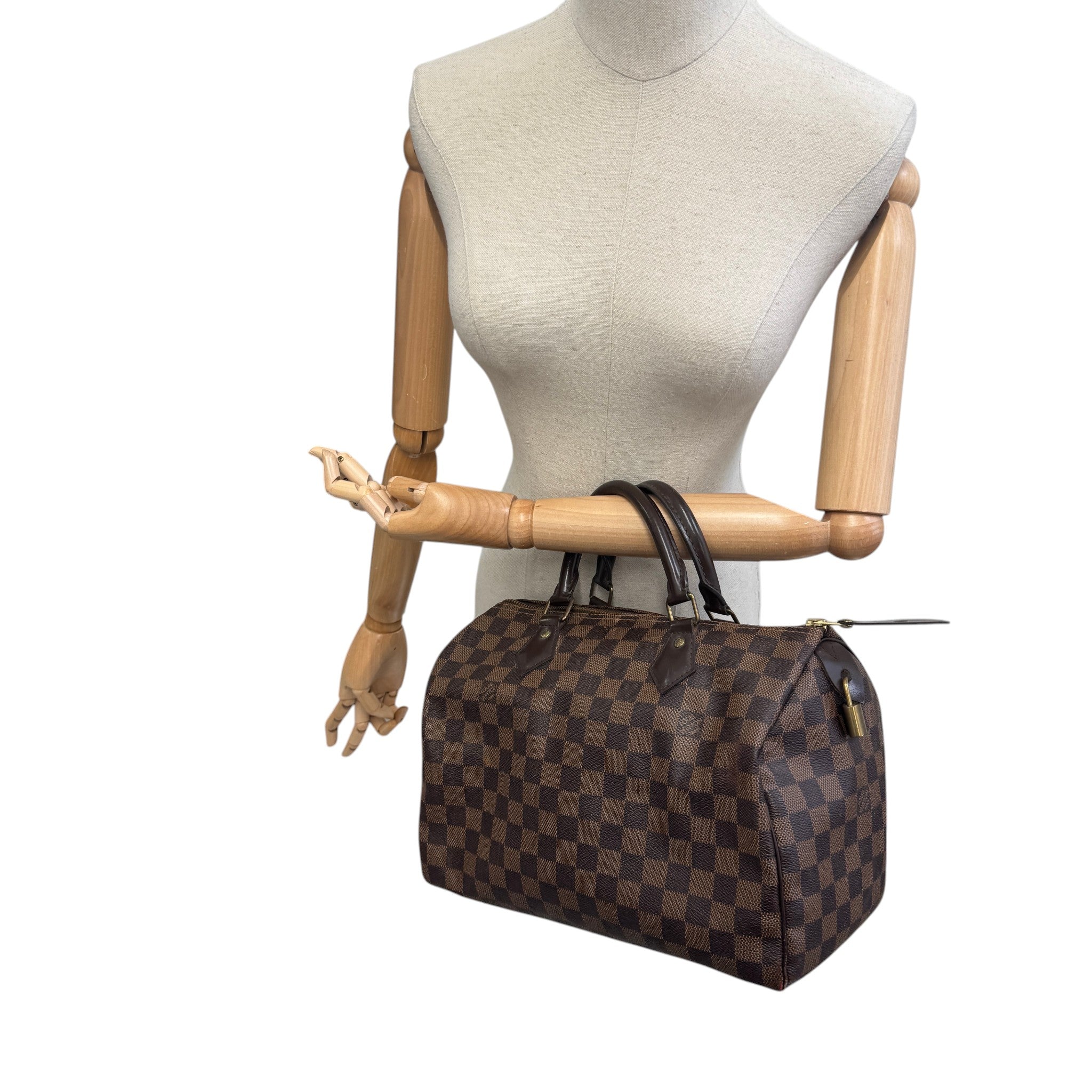 Women's Damier Ebene Speedy 30 Bag Brown