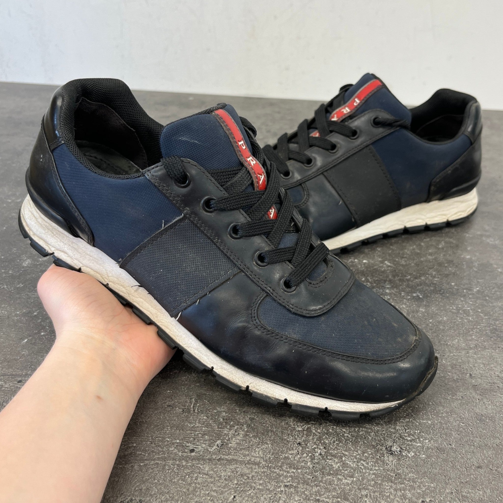 Men's Linea Rossa Low Trainers Black Size EU 41.5 / UK 7.5