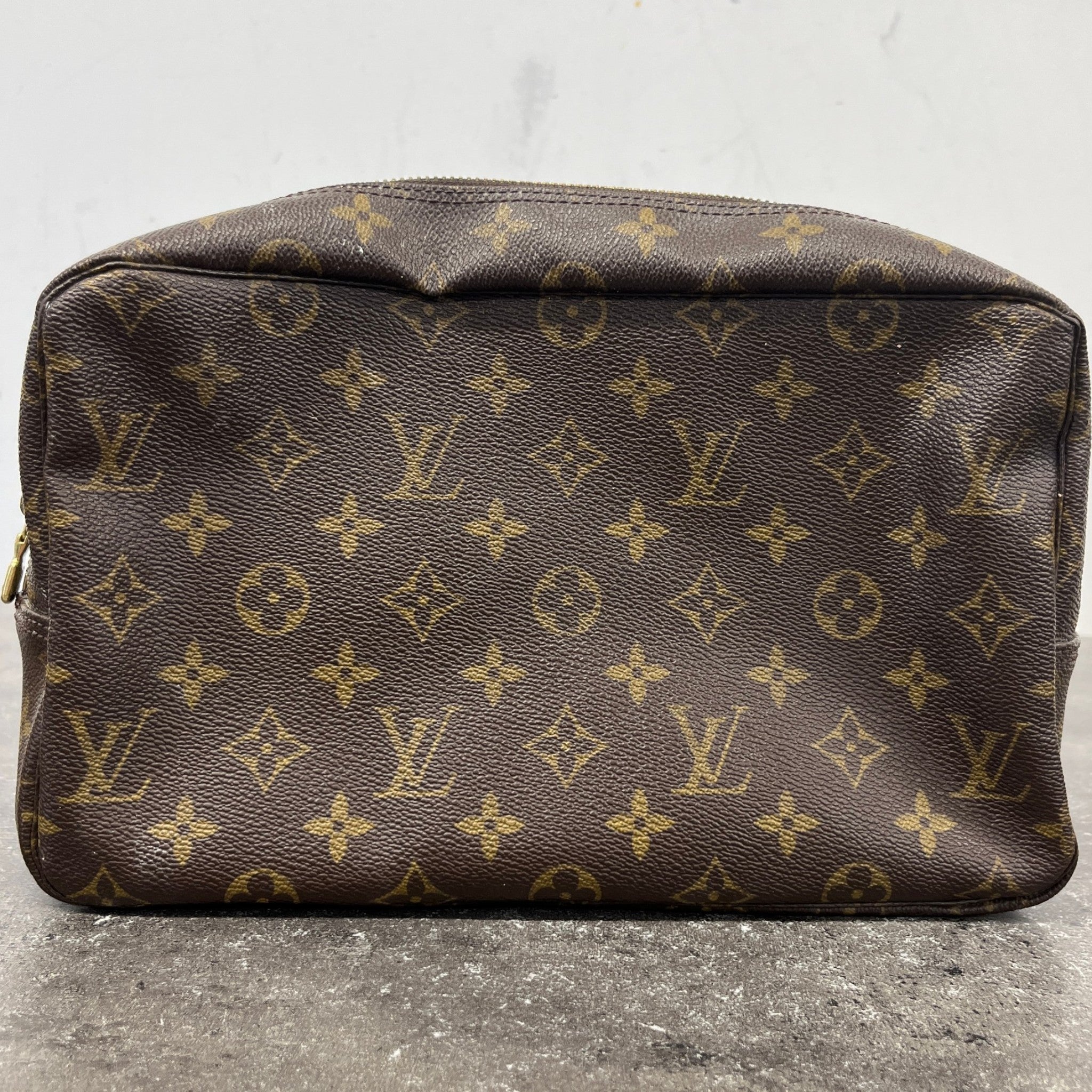 Women's M47522 Monogram Trousse Toilette 28 Pouch Brown