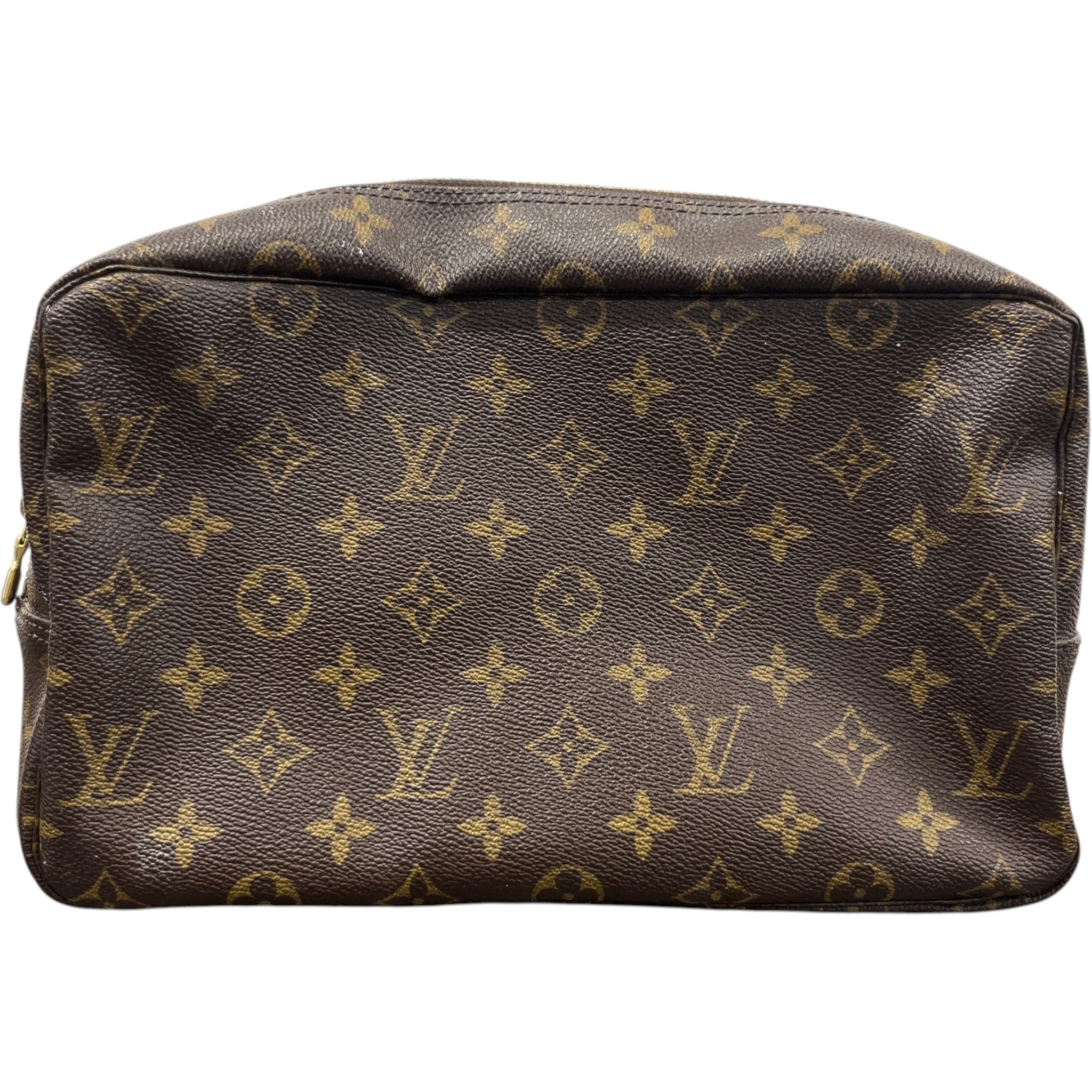 Women's M47522 Monogram Trousse Toilette 28 Pouch Brown
