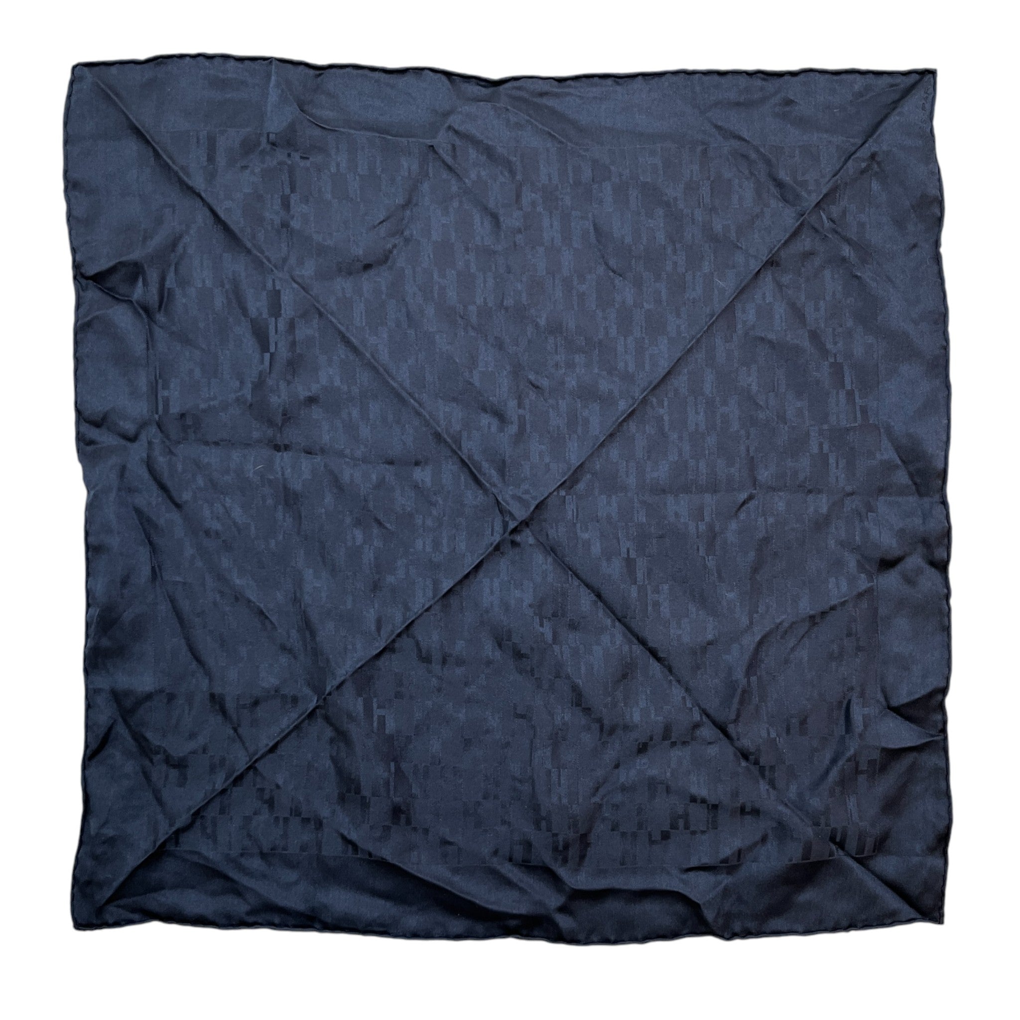 Men's Monogram H Silk Scarf Navy