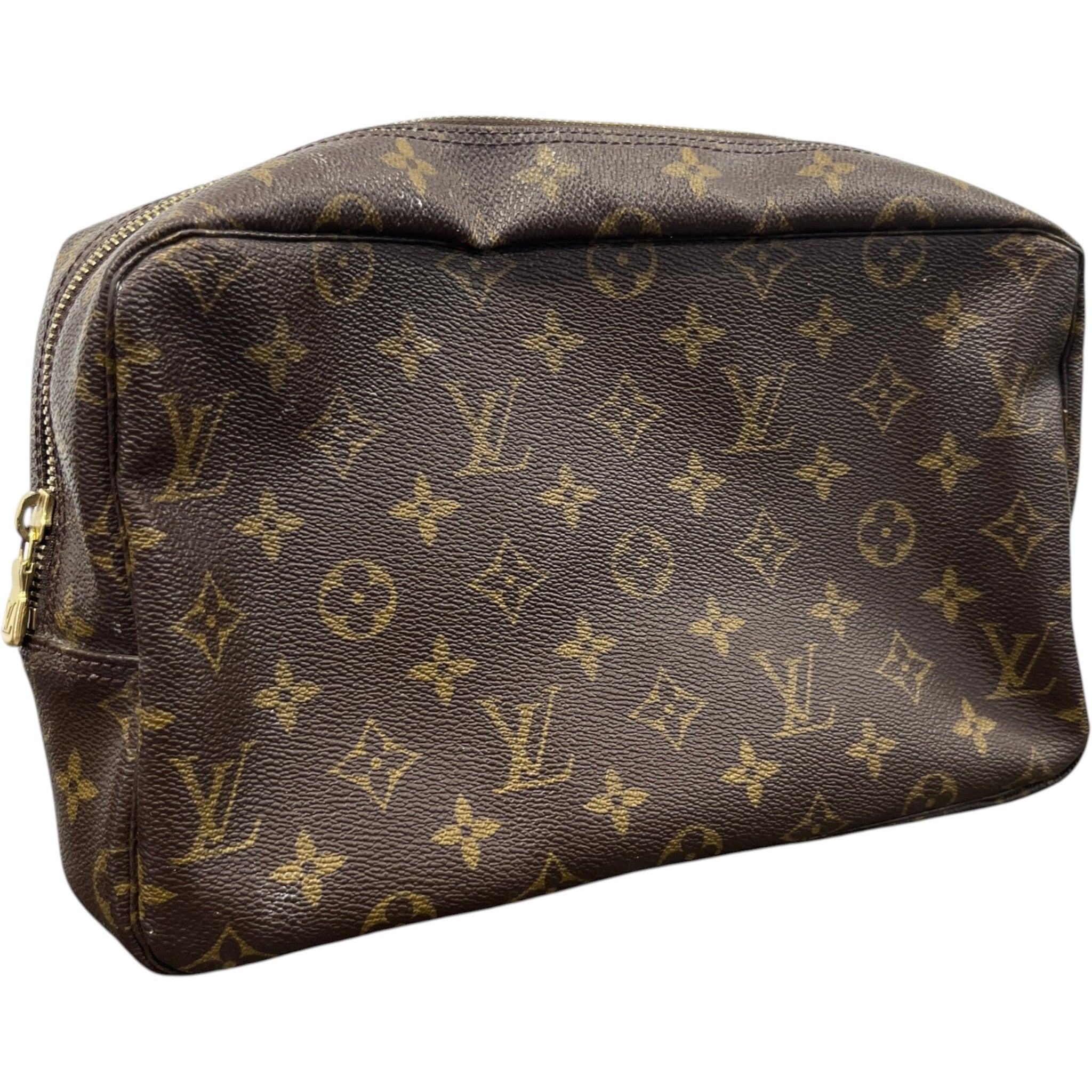 Women's M47522 Monogram Trousse Toilette 28 Pouch Brown