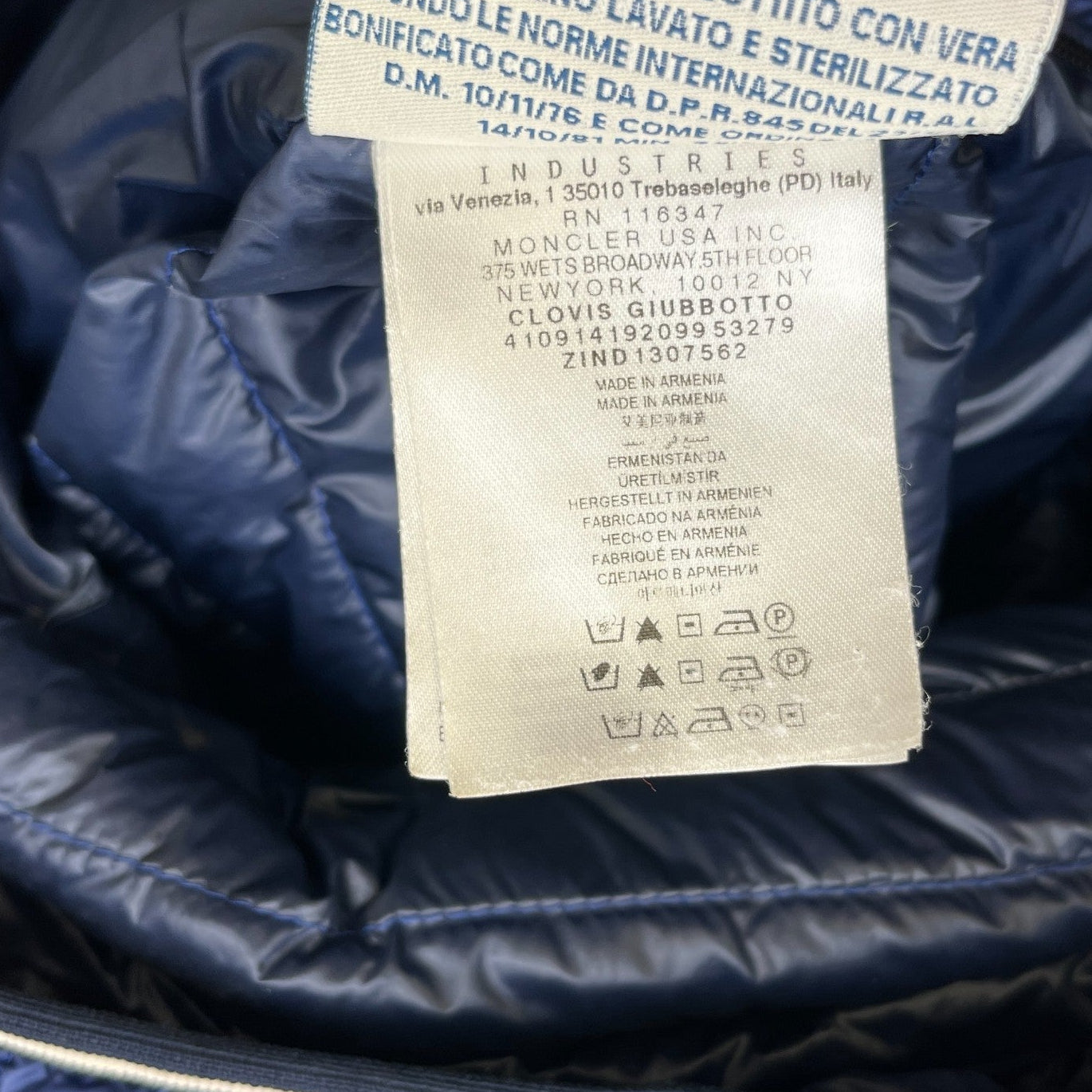 Men's Clovis Down Jacket Navy Size 4 / XL