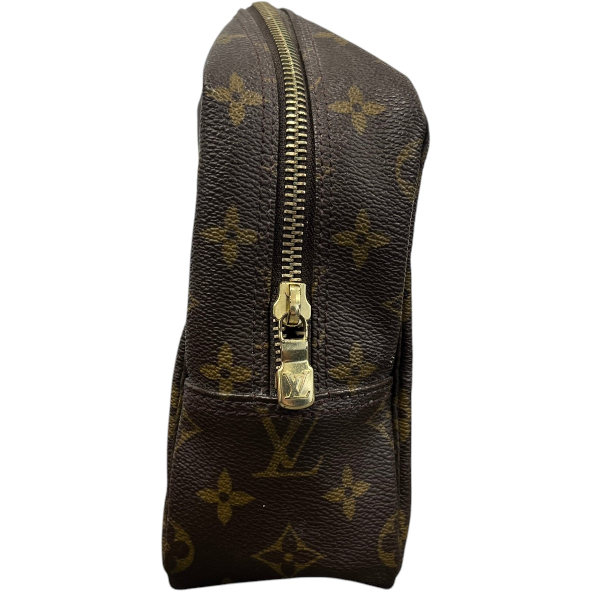 Women's M47522 Monogram Trousse Toilette 28 Pouch Brown