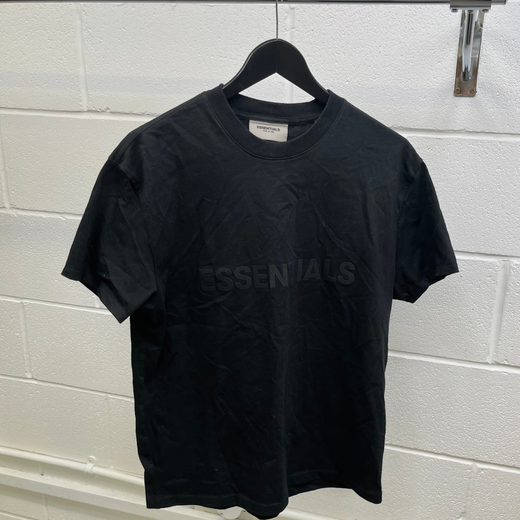 Men's Logo Print T-Shirt Black Size XXS