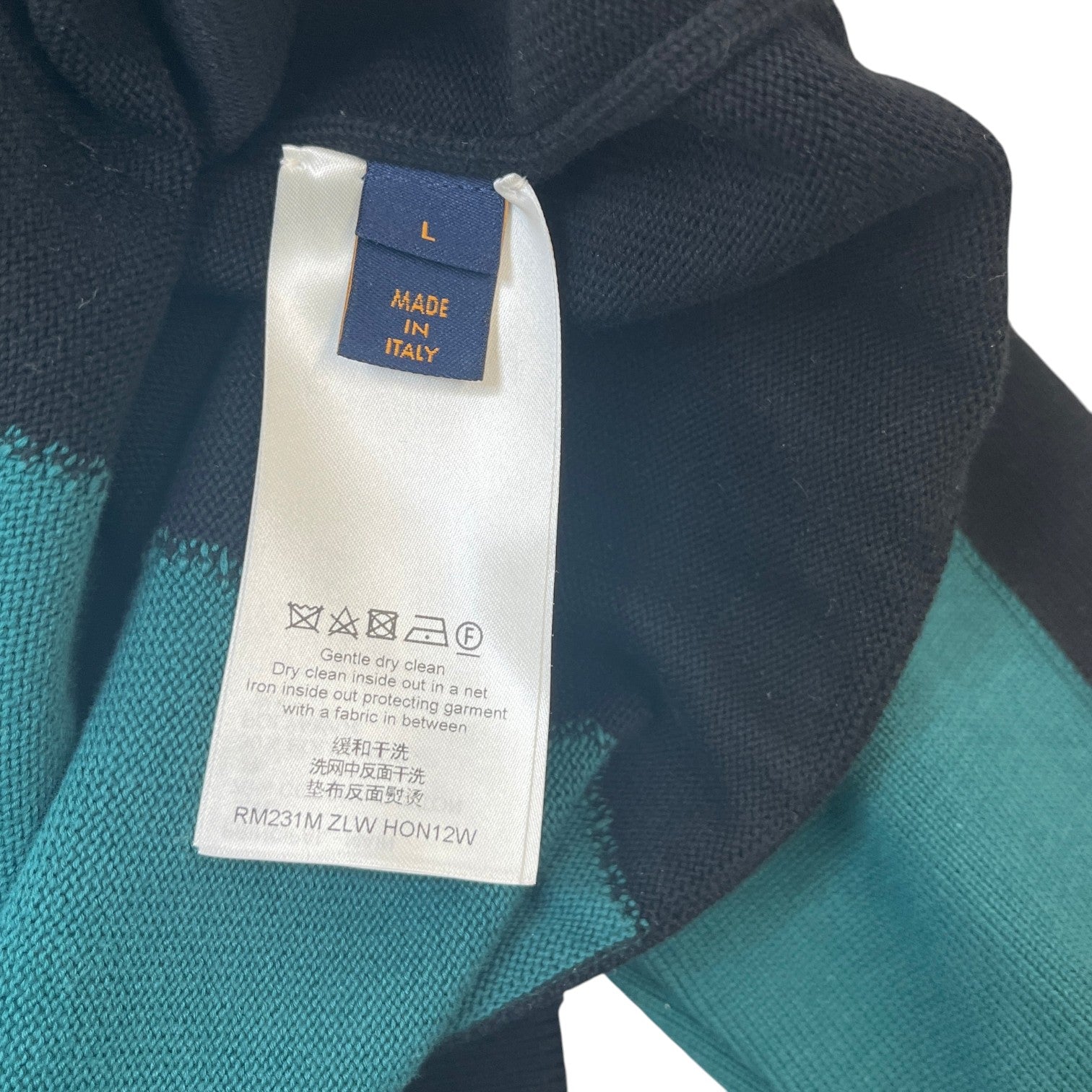 Men's Colour Block Hoodie Green Size L