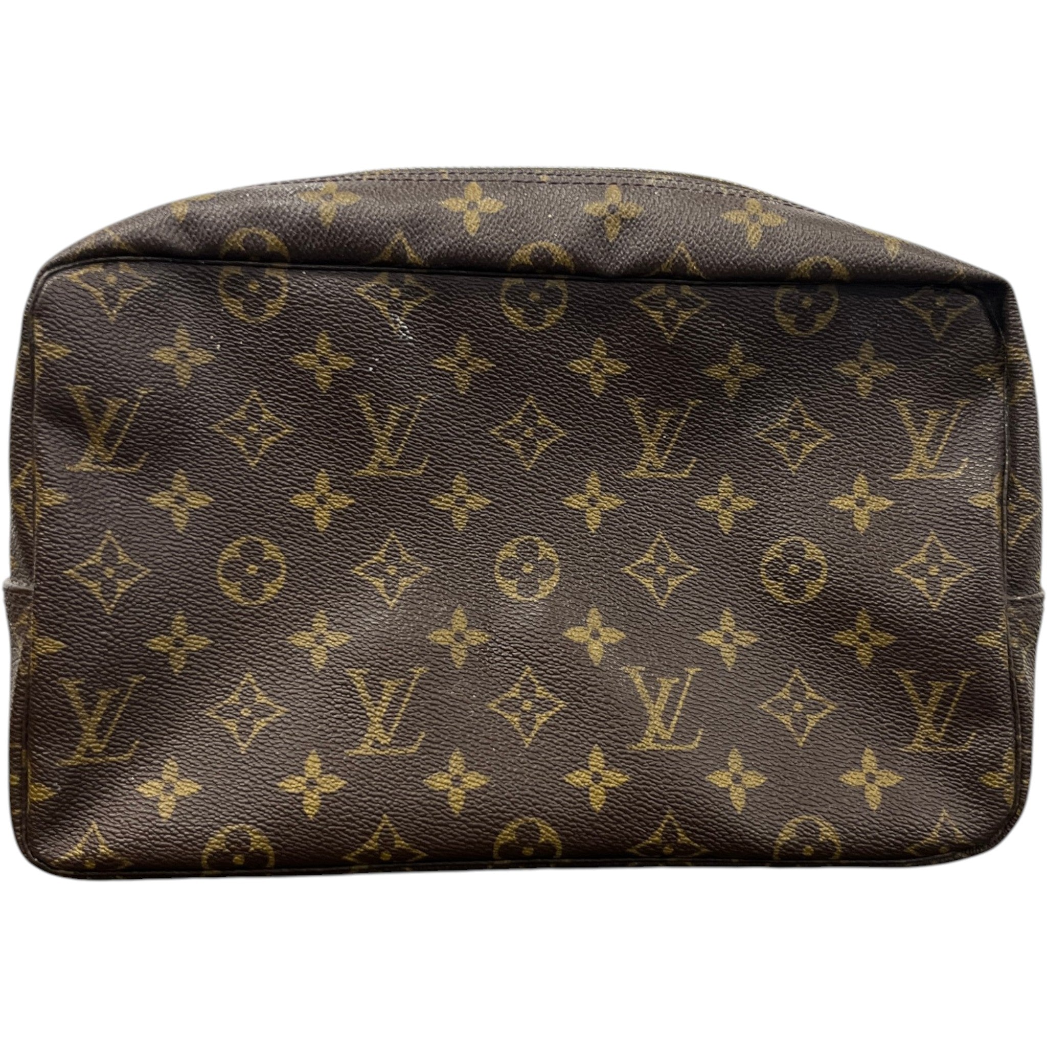 Women's M47522 Monogram Trousse Toilette 28 Pouch Brown