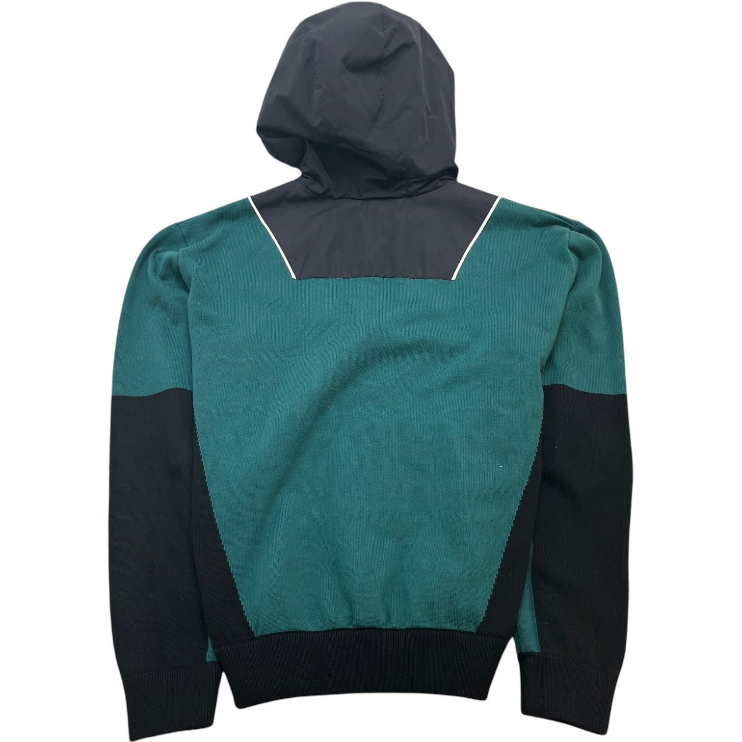 Men's Colour Block Hoodie Green Size L