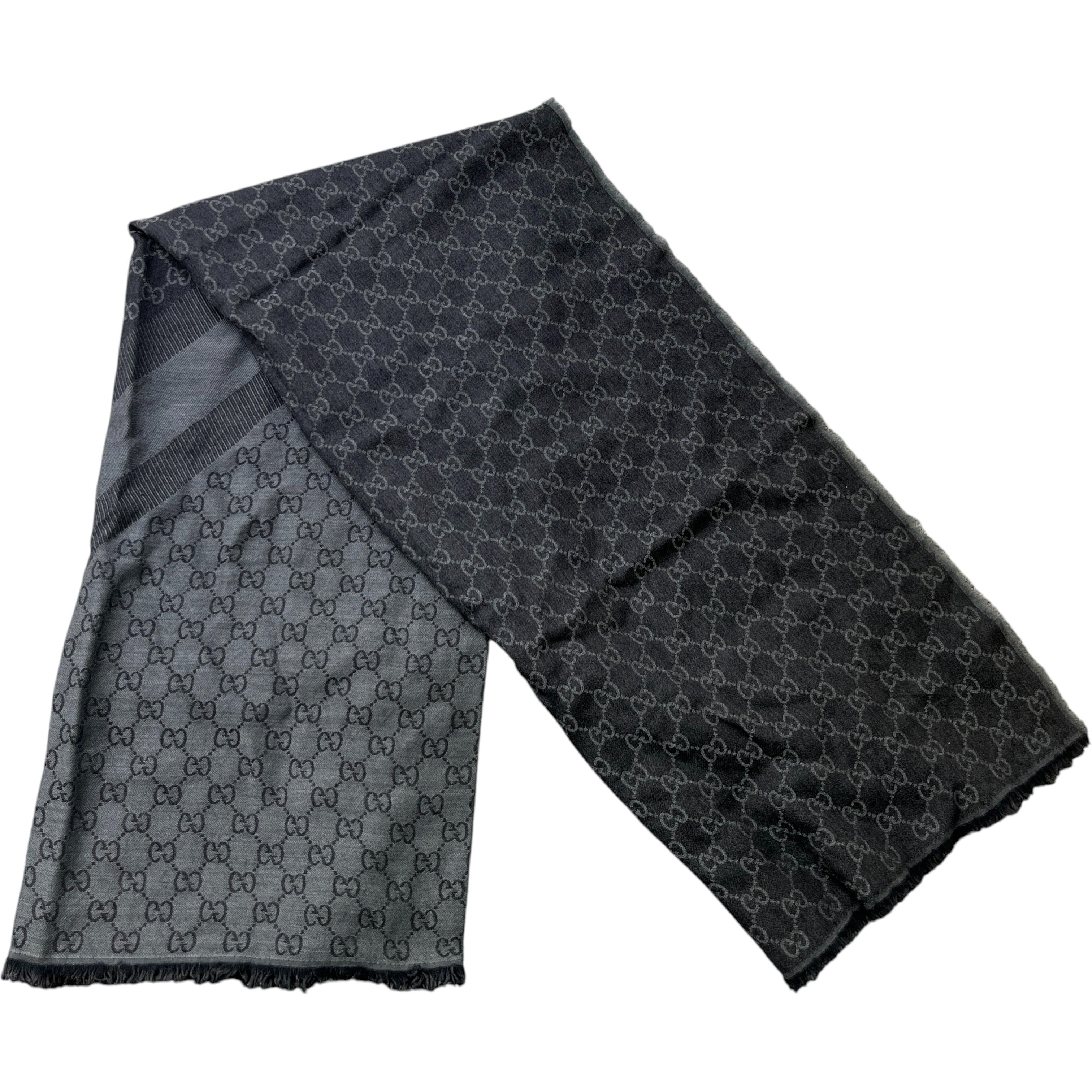 Men's Gg Jacquard Scarf Grey