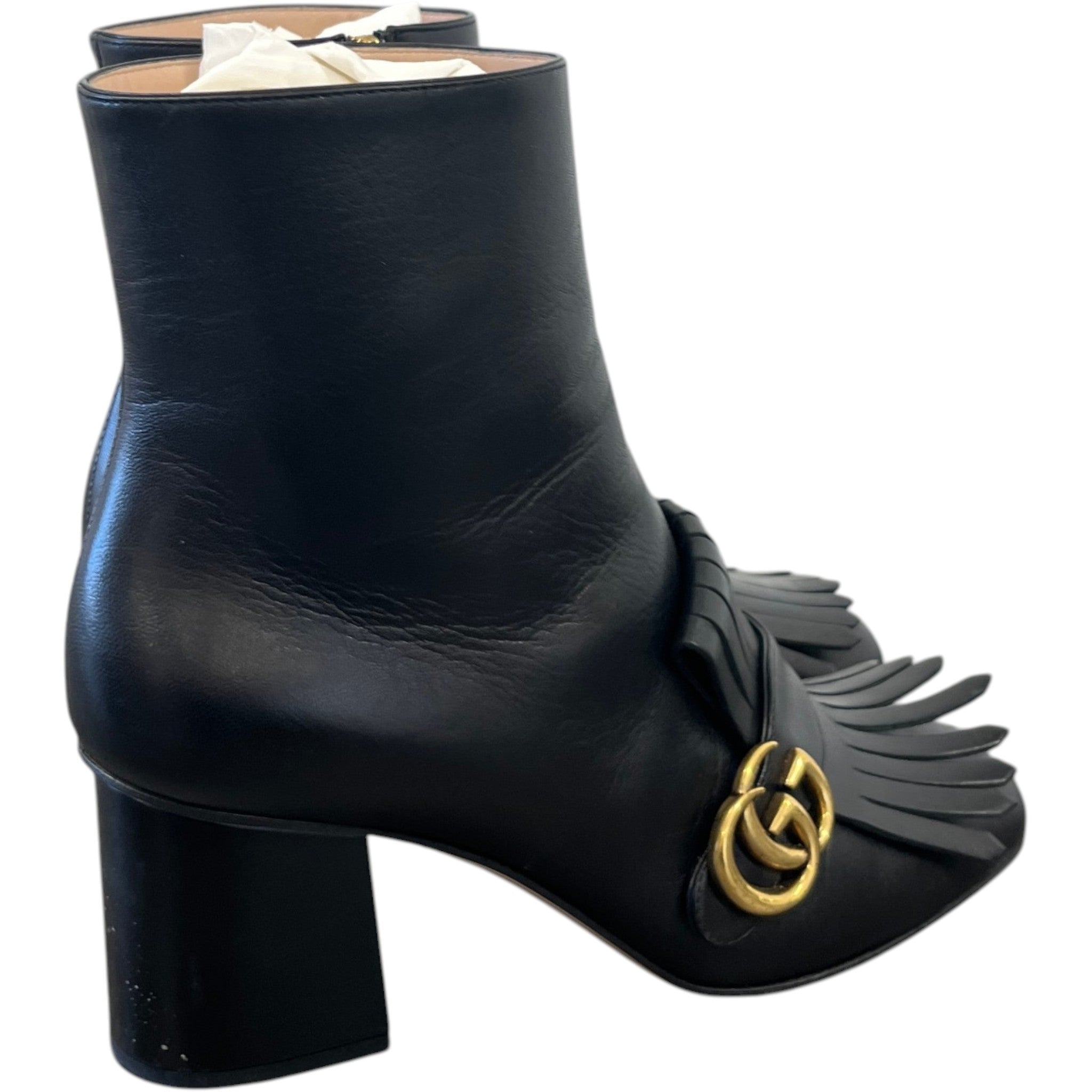 Women's Gg Marmont Ankle Boots Black Size EU 40 / UK 7