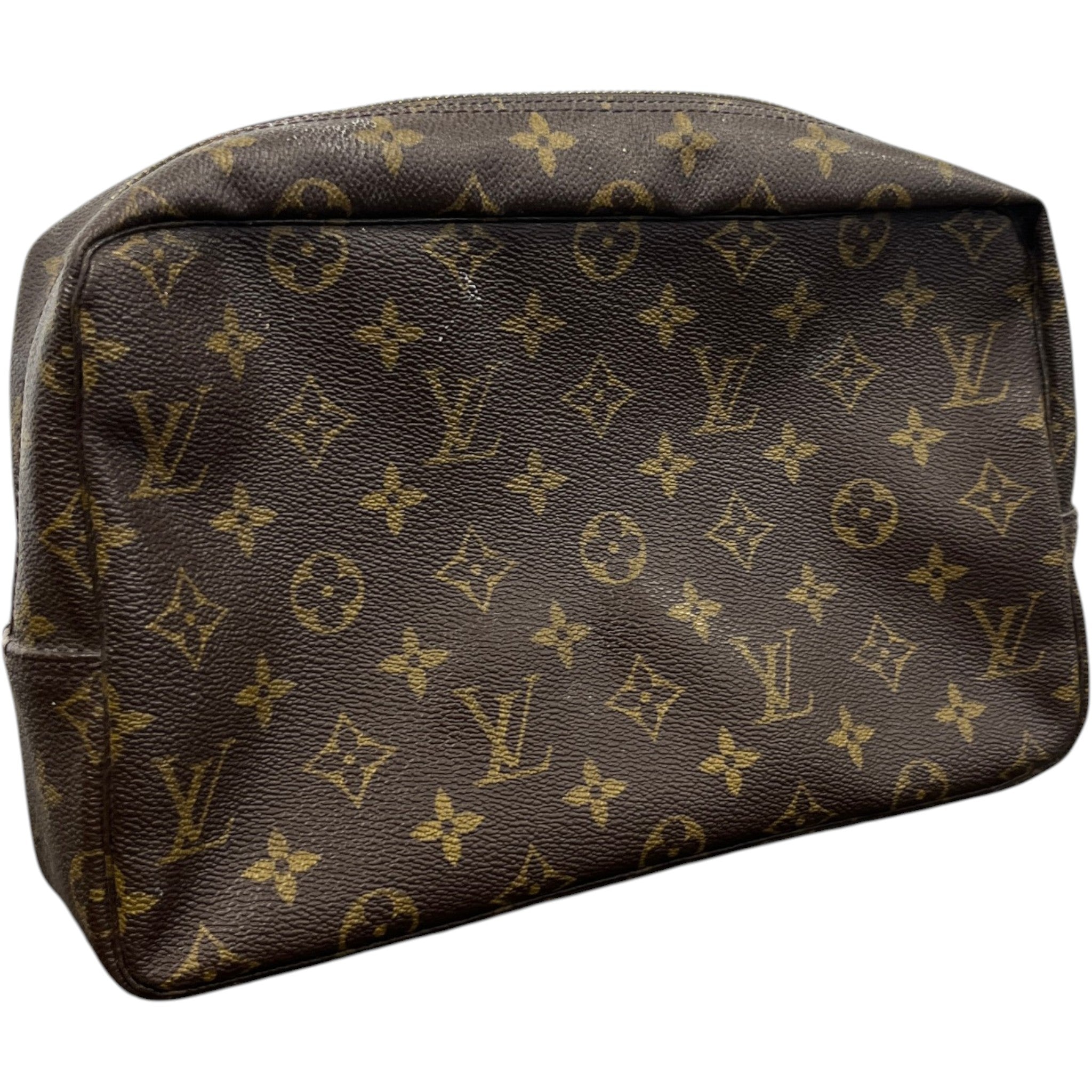 Women's M47522 Monogram Trousse Toilette 28 Pouch Brown