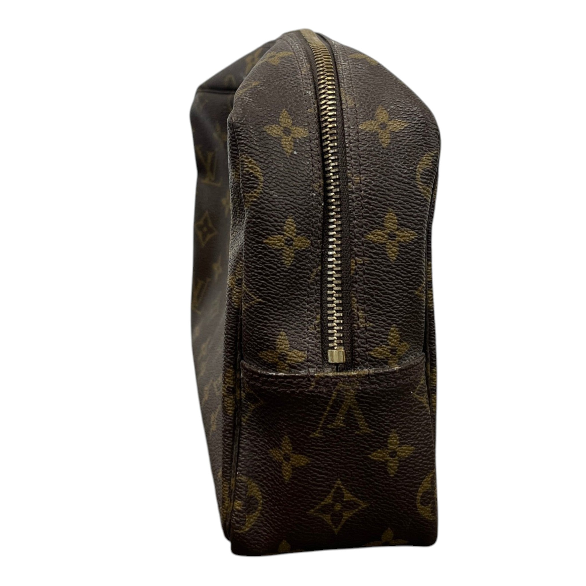 Women's M47522 Monogram Trousse Toilette 28 Pouch Brown
