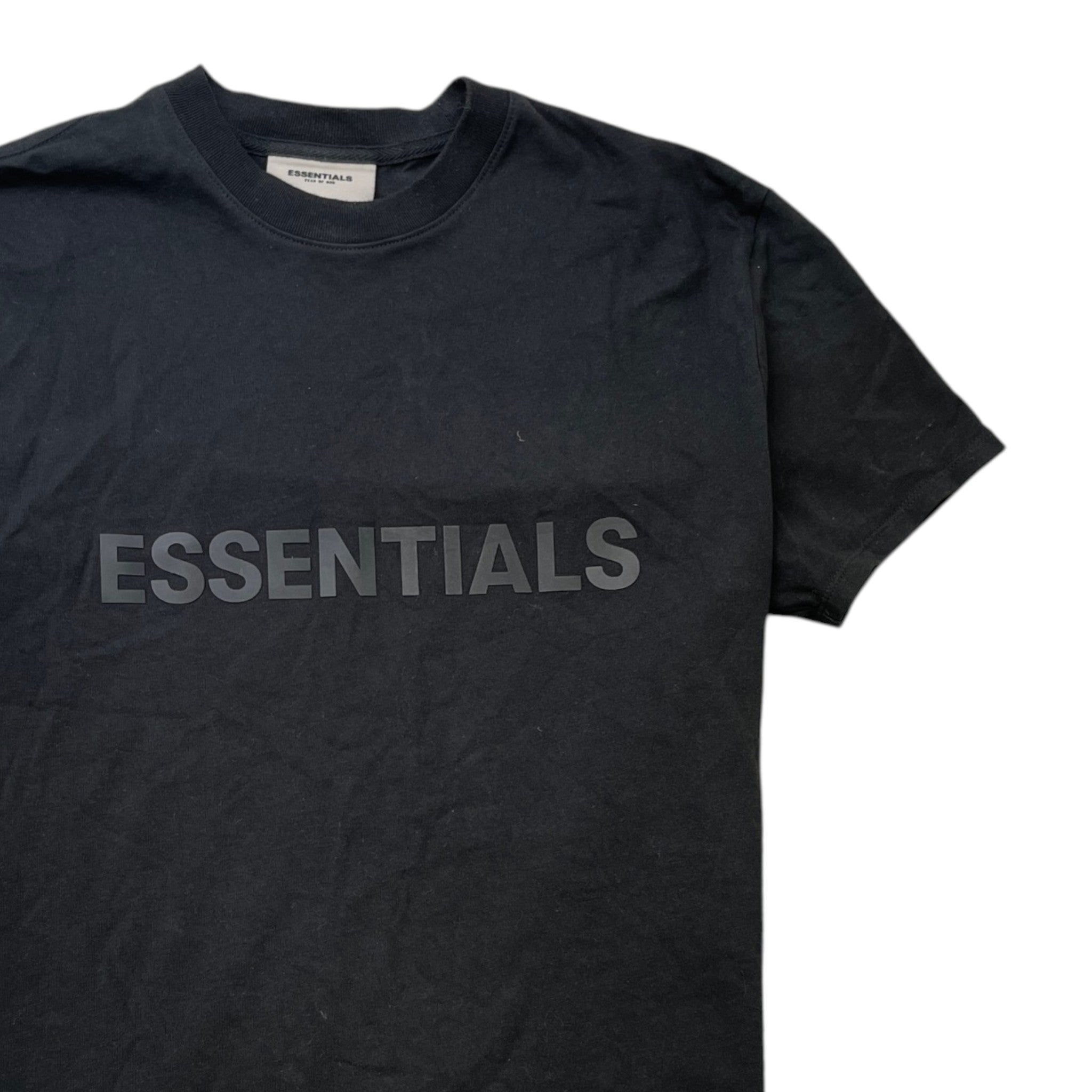 Men's Logo Print T-Shirt Black Size XXS