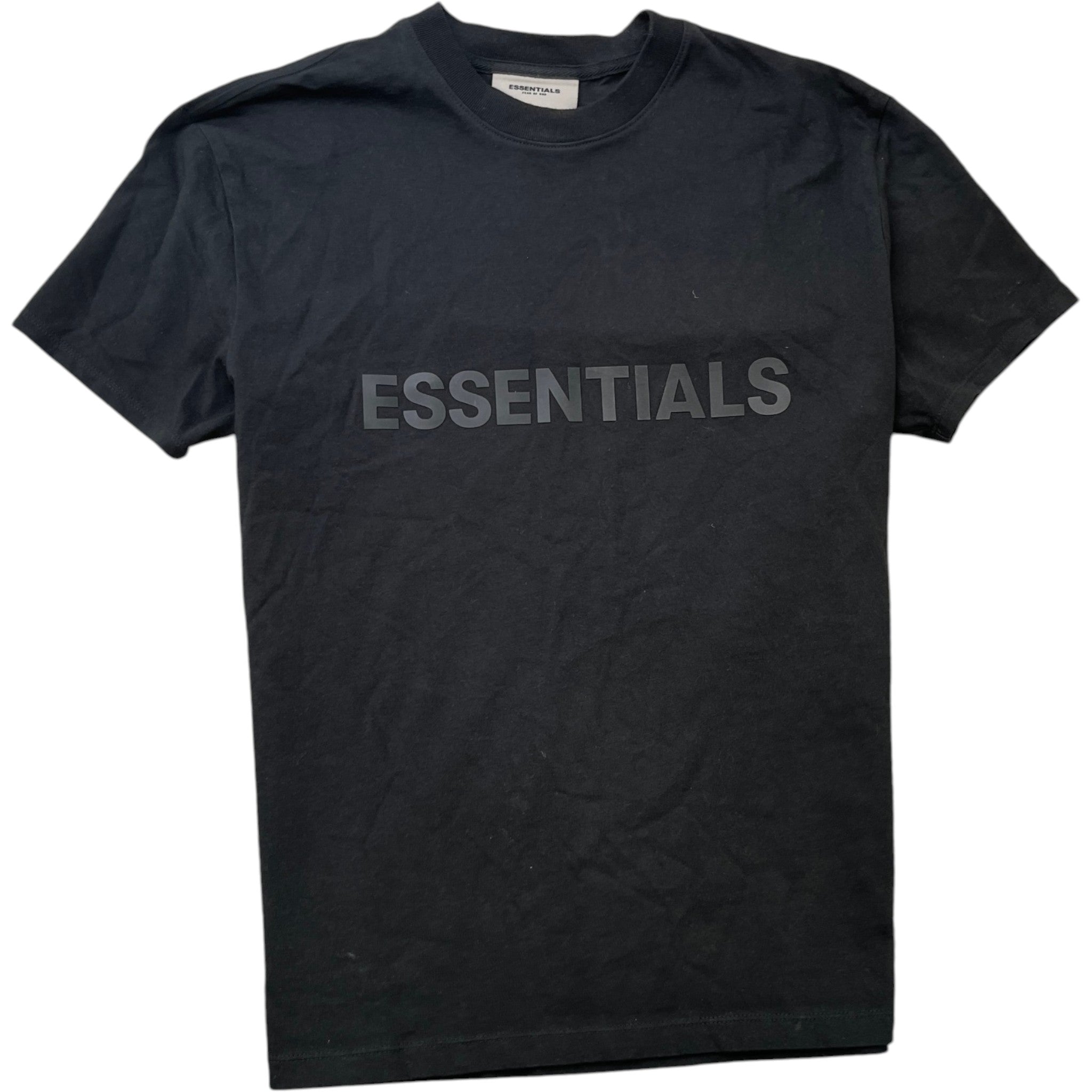 Men's Logo Print T-Shirt Black Size XXS
