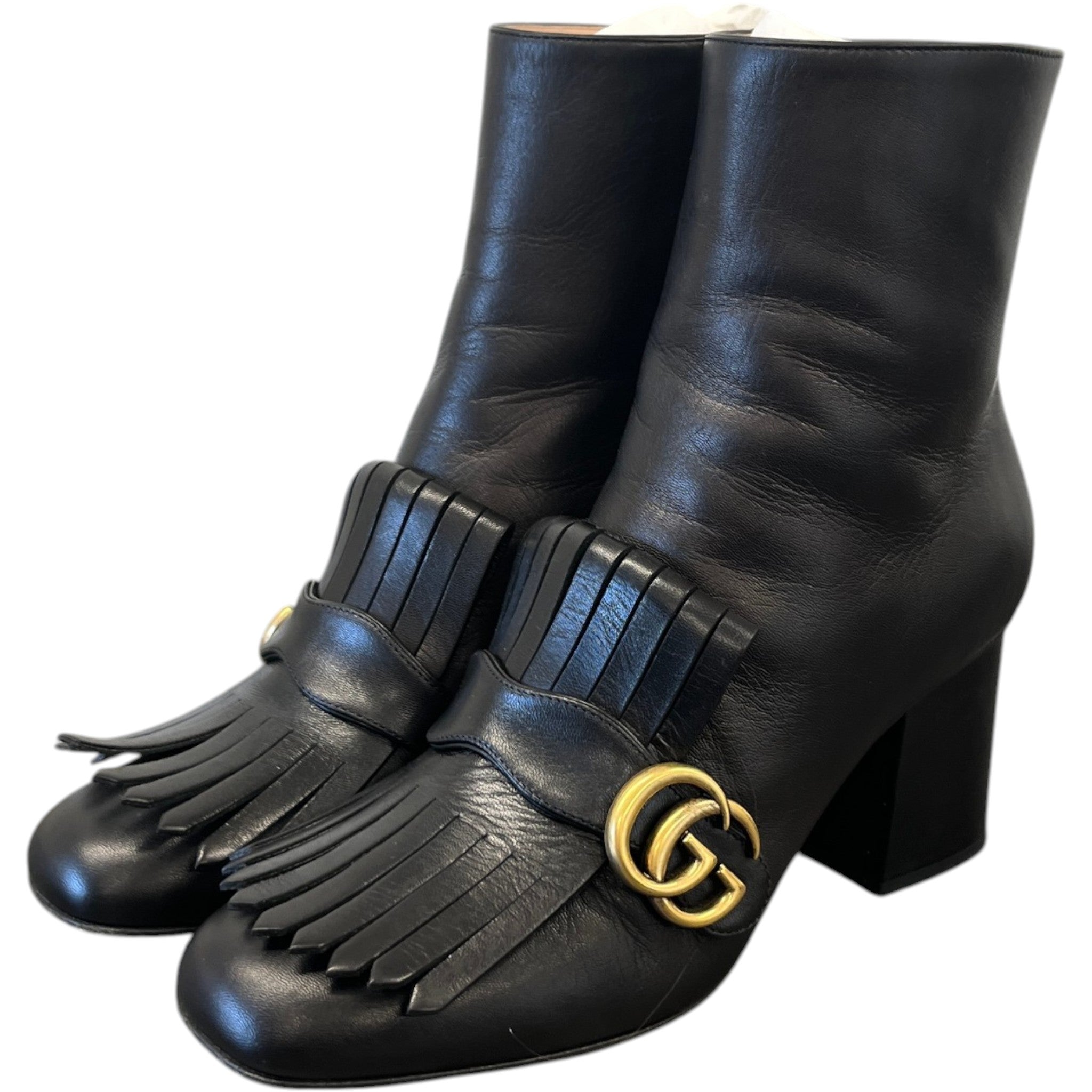 Women's Gg Marmont Ankle Boots Black Size EU 40 / UK 7