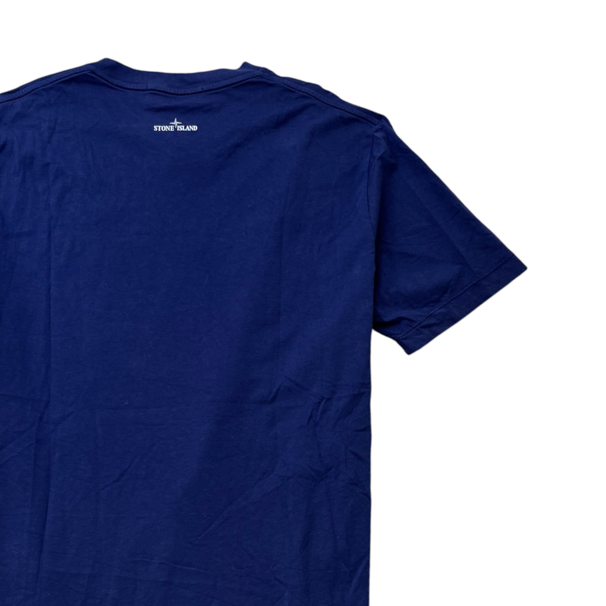 Men's Logo Print T-Shirt Blue Size XL