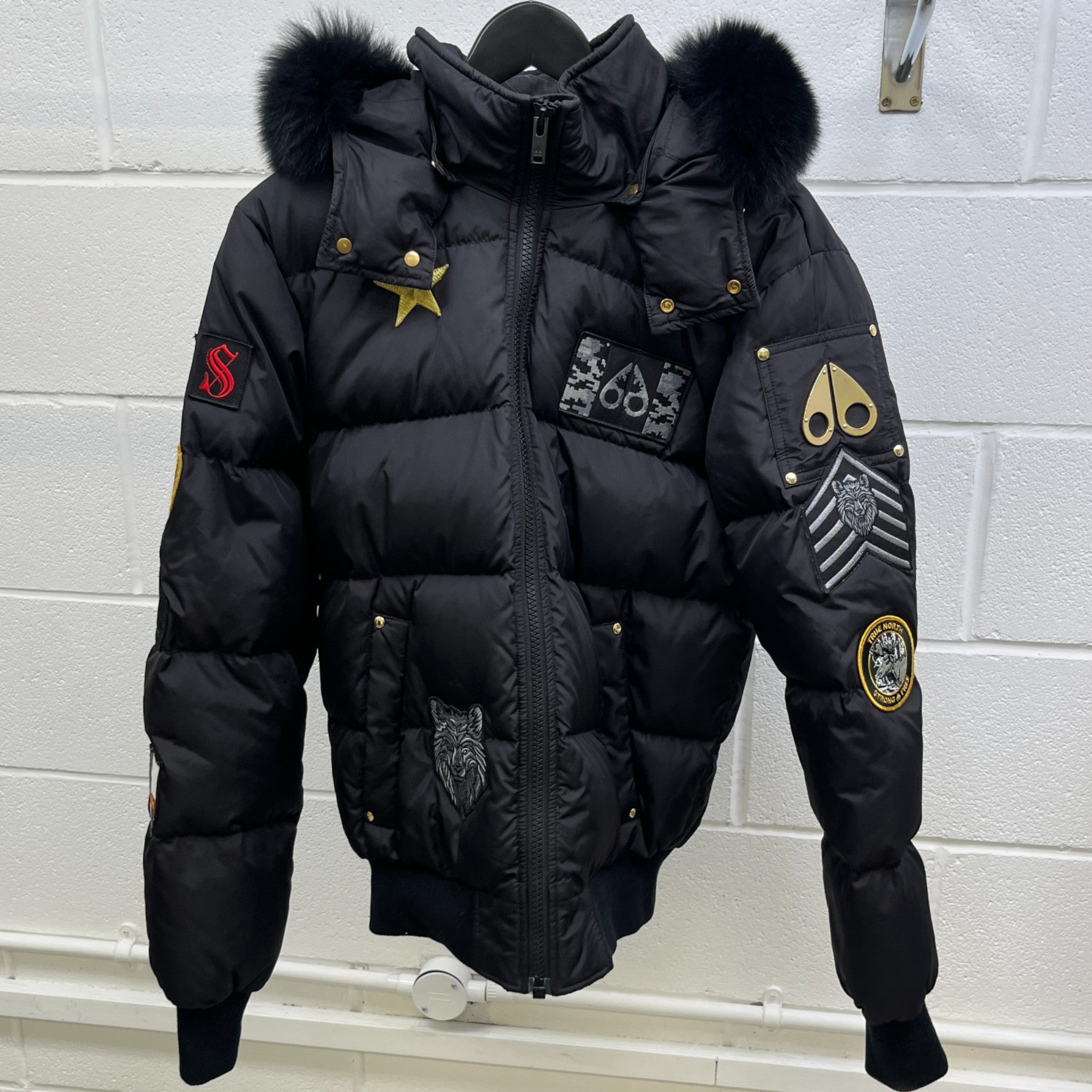 Men's Colinton Bomber Down Jacket Black Size S