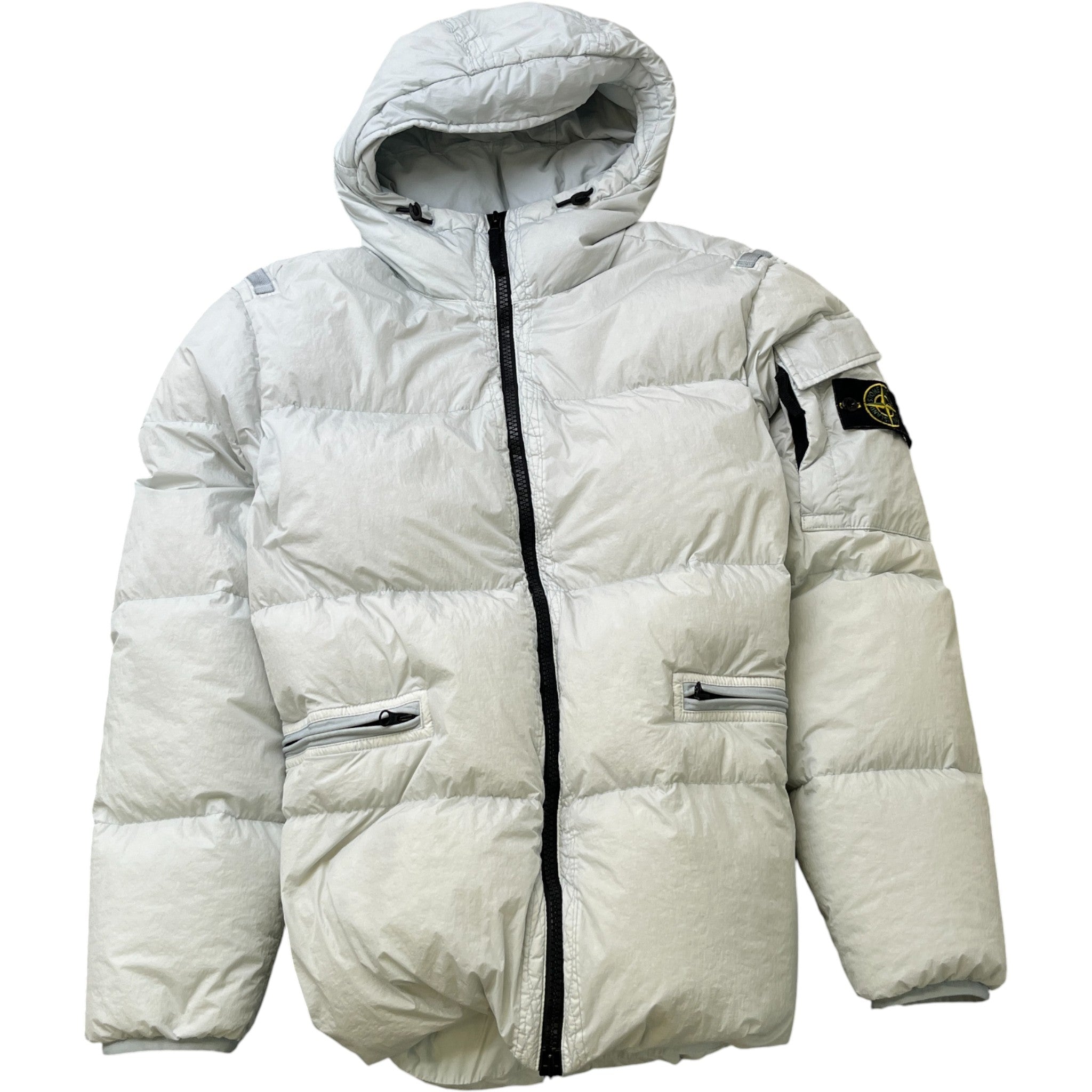 Men's Garment Dyed Crinkle Reps Down Jacket Blue Size L