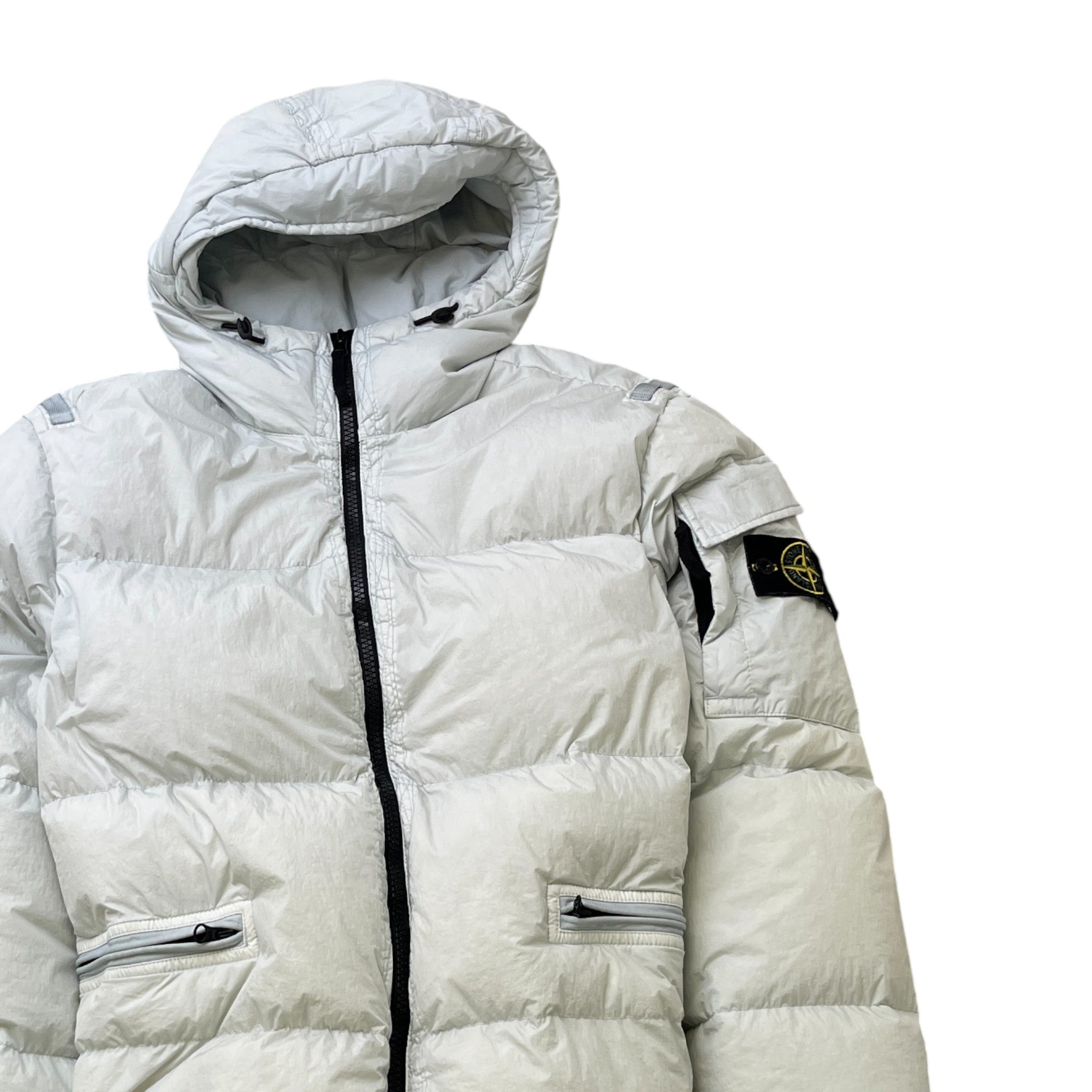 Men's Garment Dyed Crinkle Reps Down Jacket Blue Size L