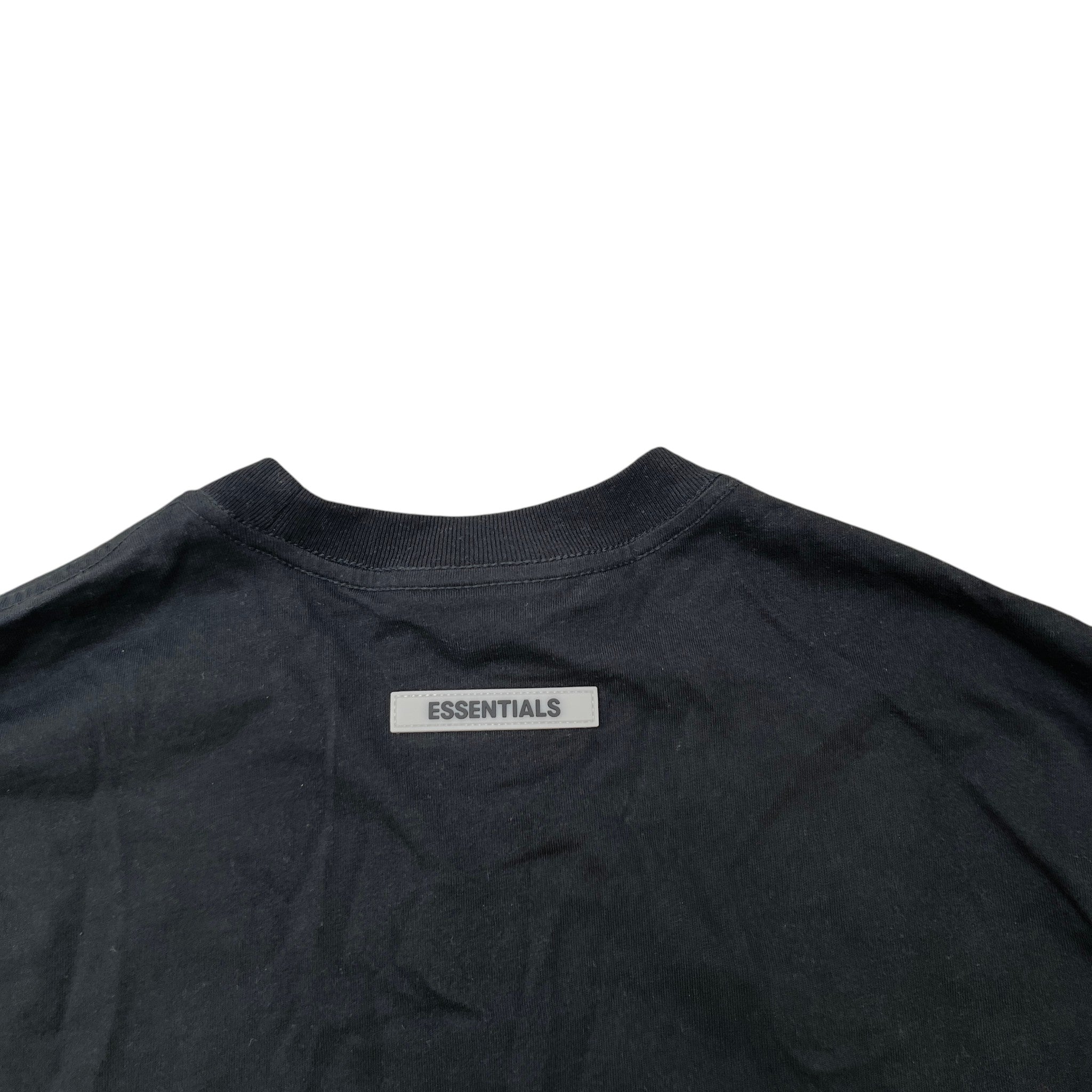 Men's Logo Print T-Shirt Black Size XXS