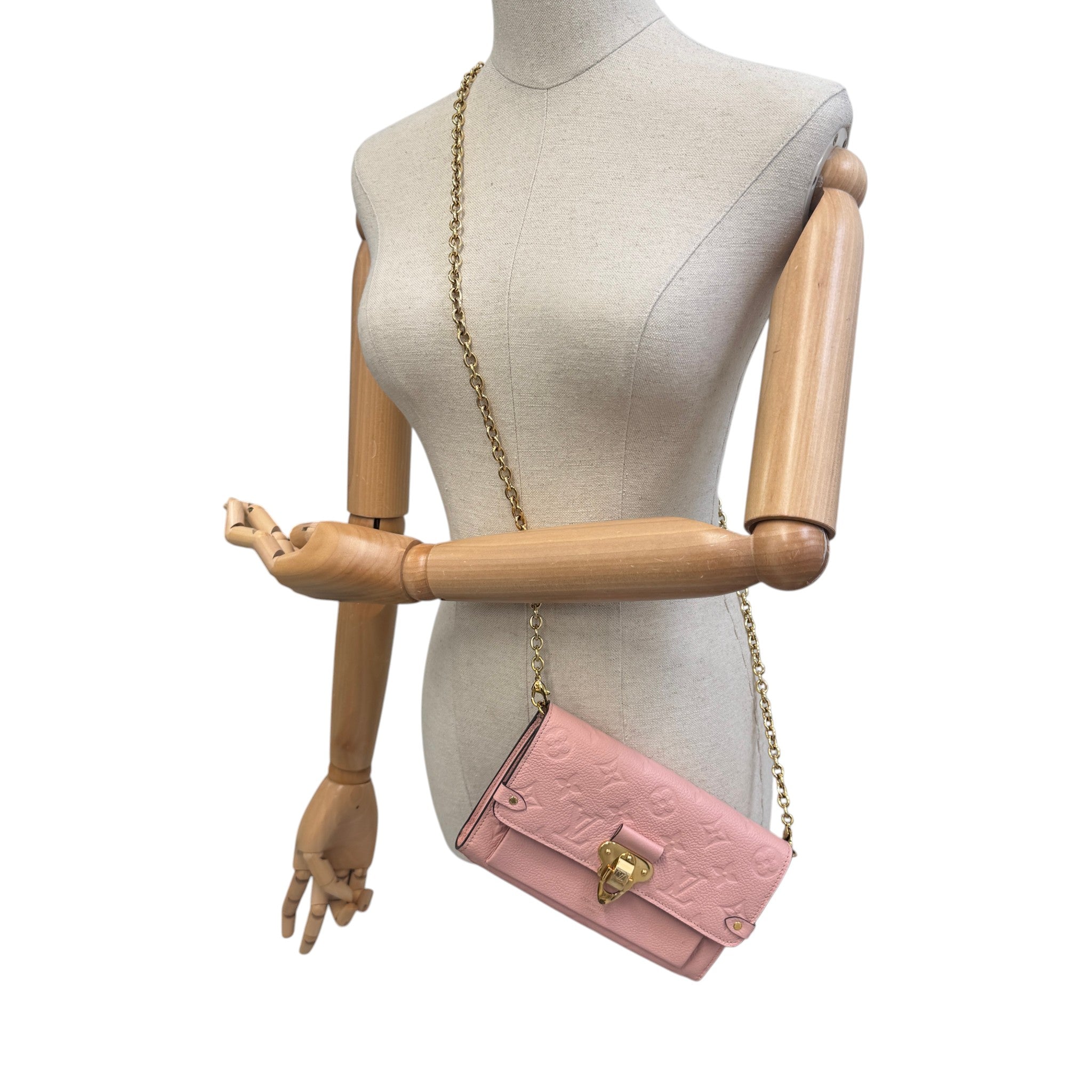 Women's Empreinte Leather Vavin Wallet On Chain Bag Pink