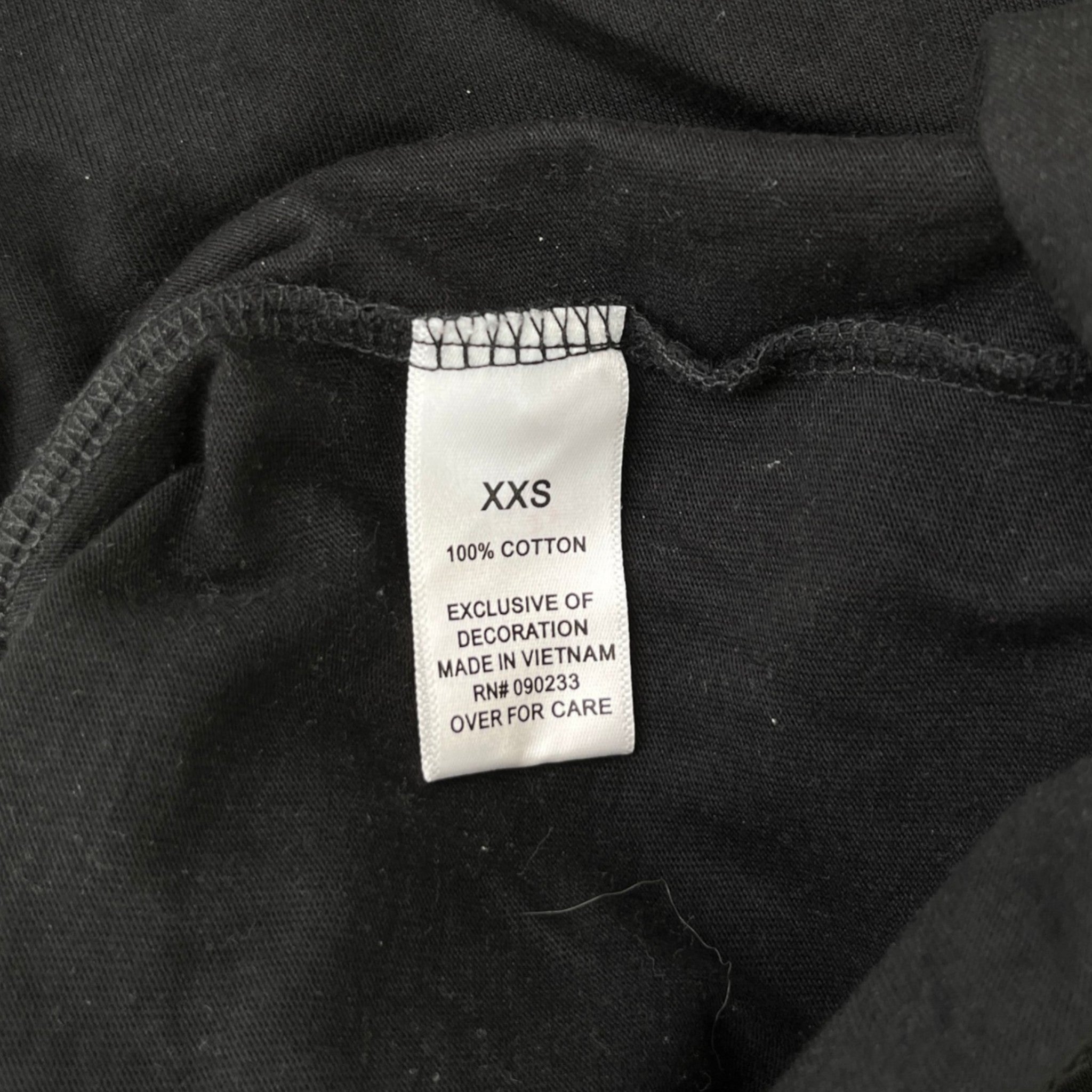 Men's Logo Print T-Shirt Black Size XXS