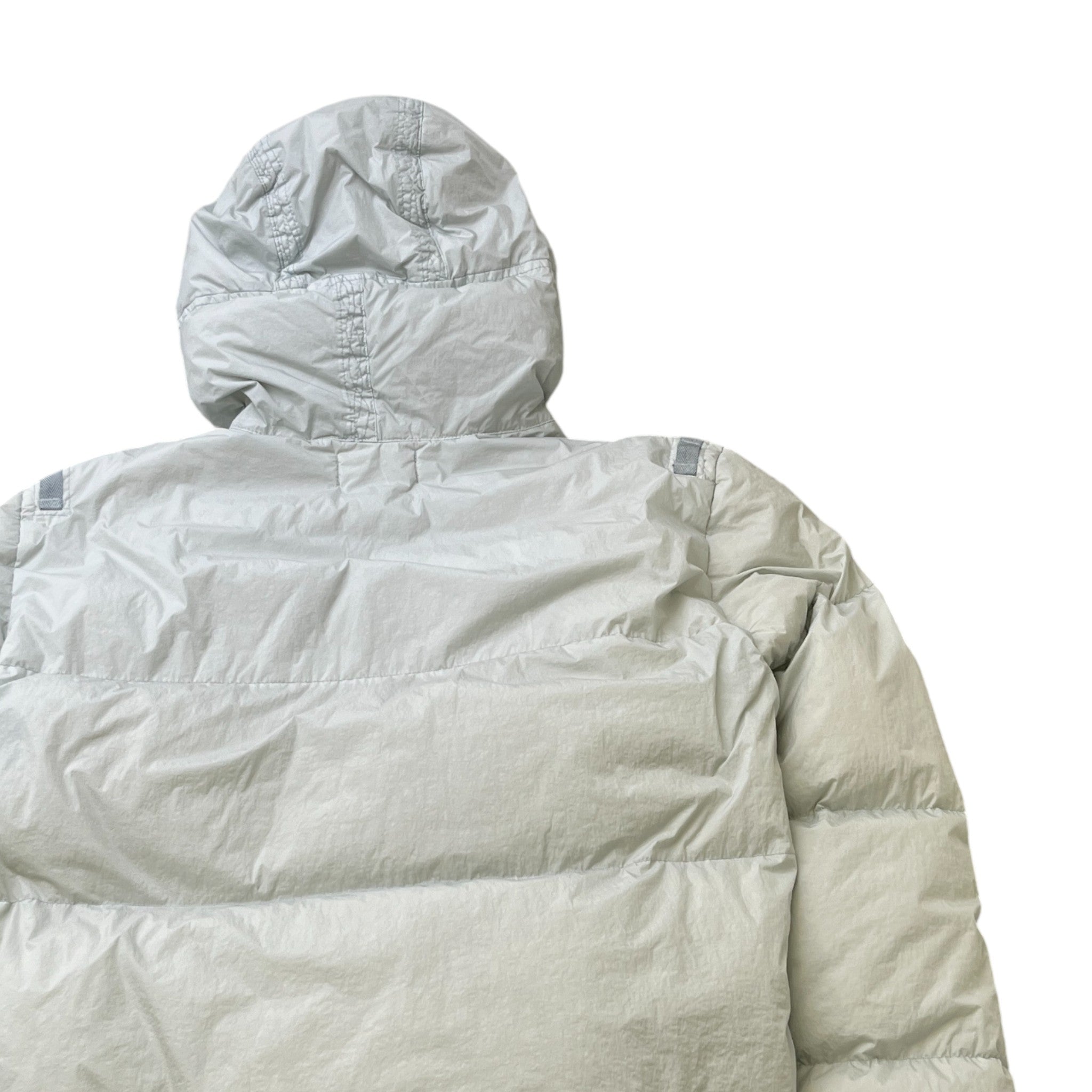 Men's Garment Dyed Crinkle Reps Down Jacket Blue Size L