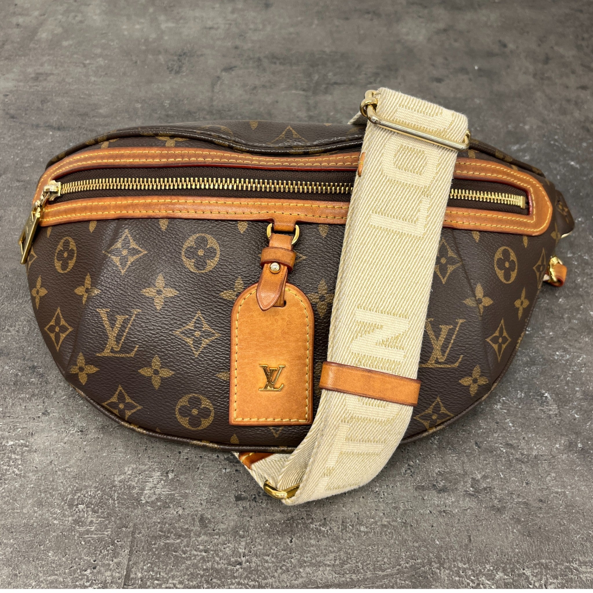 Men's Monogram High Rise Bum Bag Brown