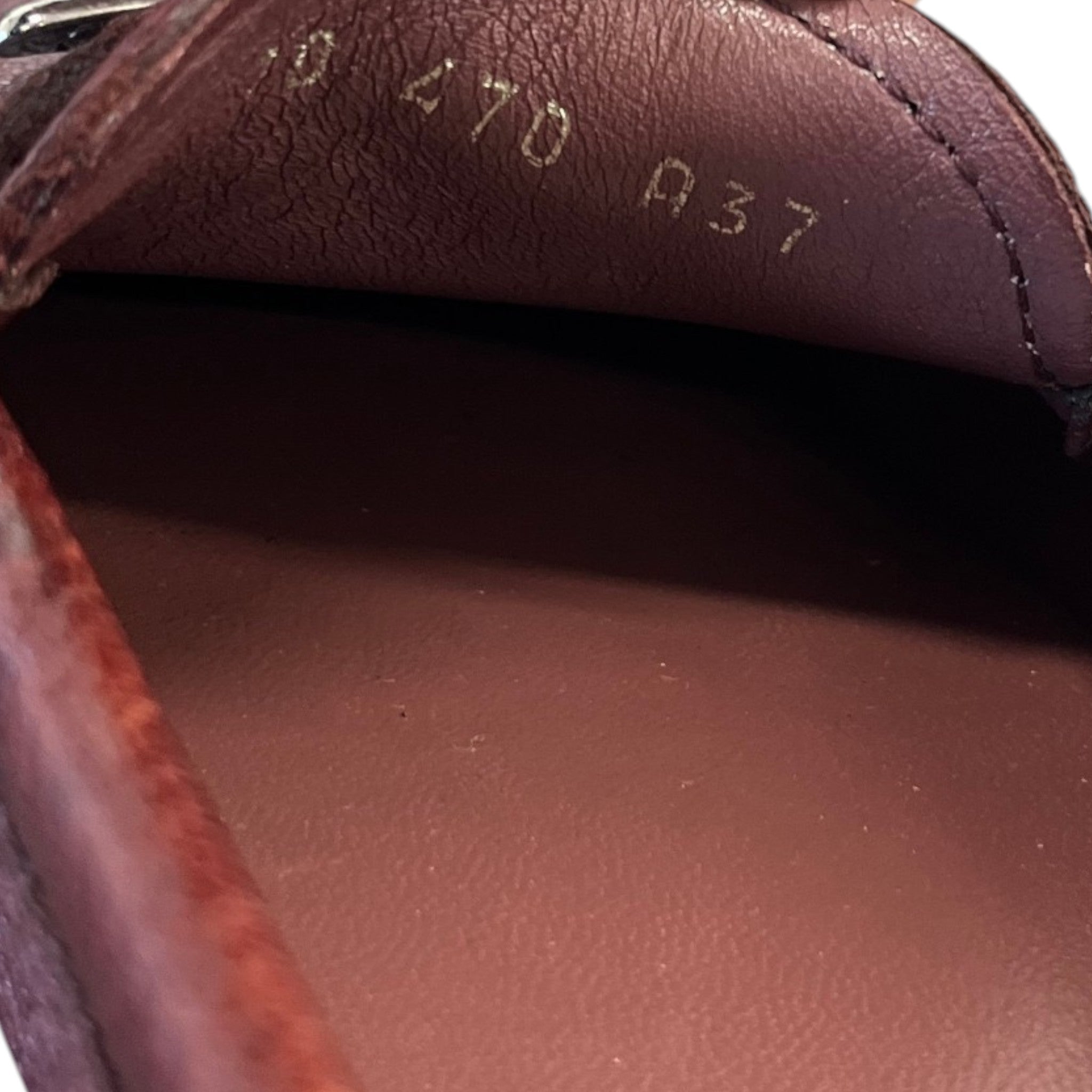 Women's Triangle Logo Loafers Burgundy Size EU 37 / UK 4