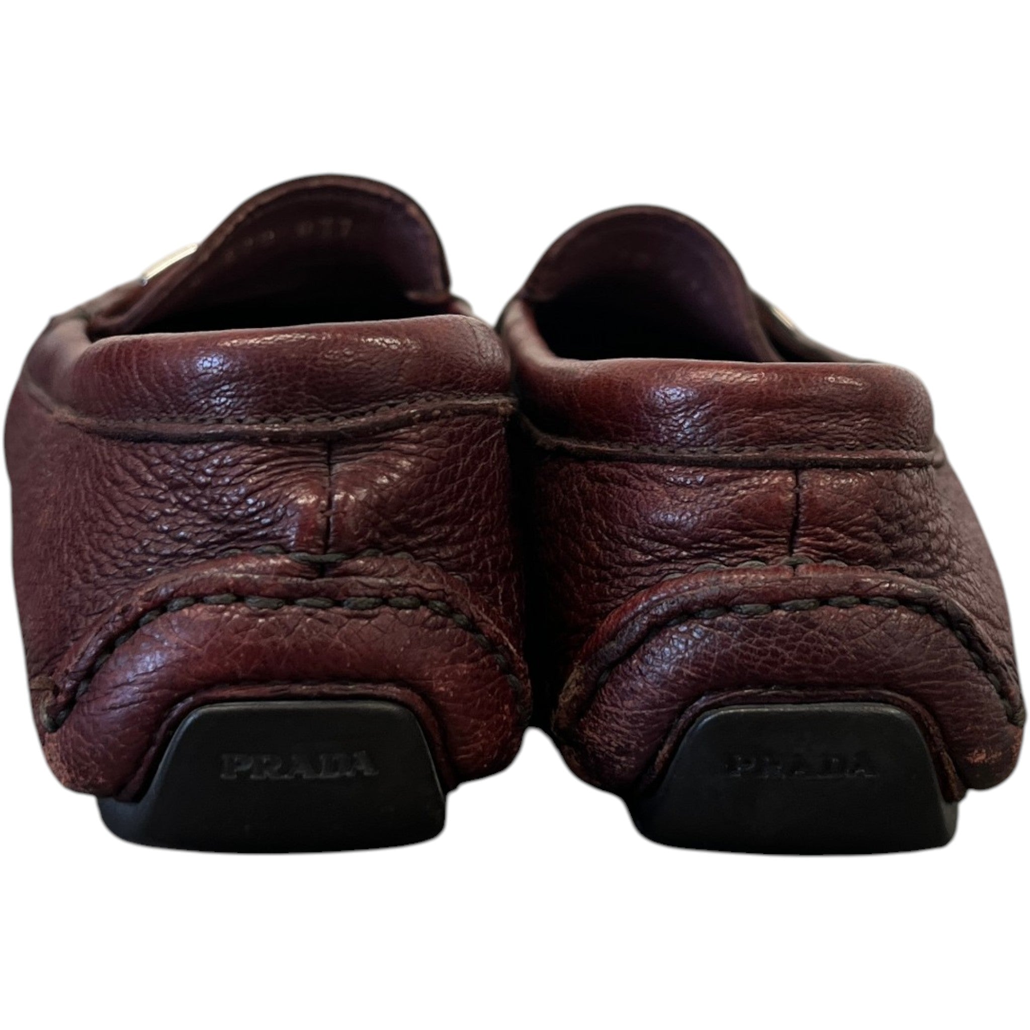 Women's Triangle Logo Loafers Burgundy Size EU 37 / UK 4