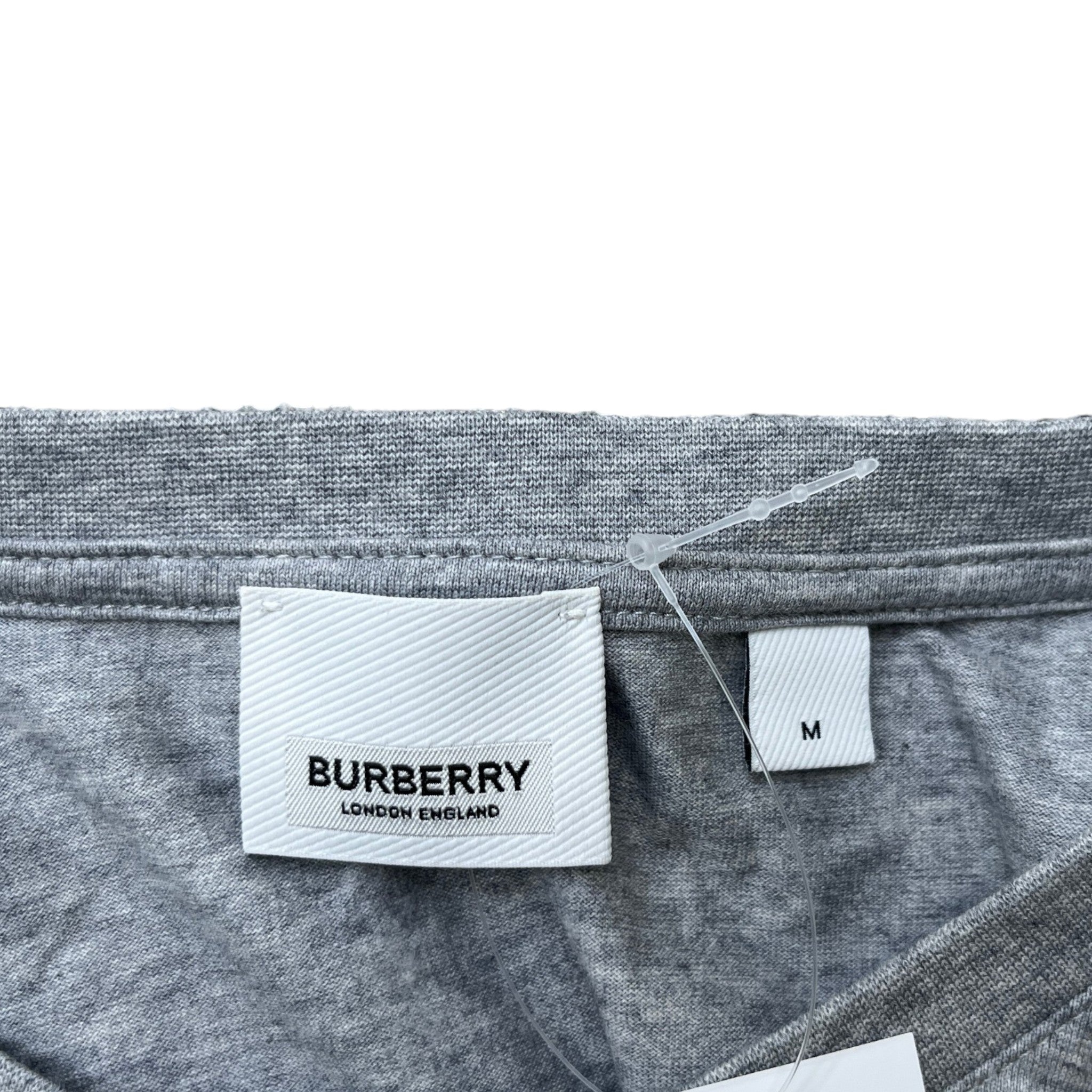 Men's Embroidered Logo T-Shirt Grey Size M