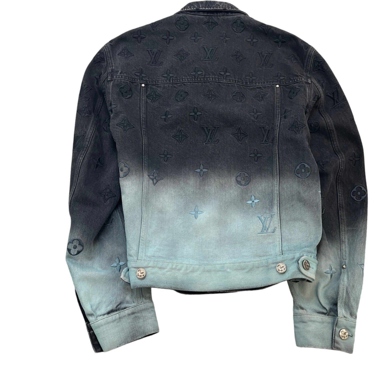 Men's Embossed Monogram Denim Jacket Black Size IT 48 / M