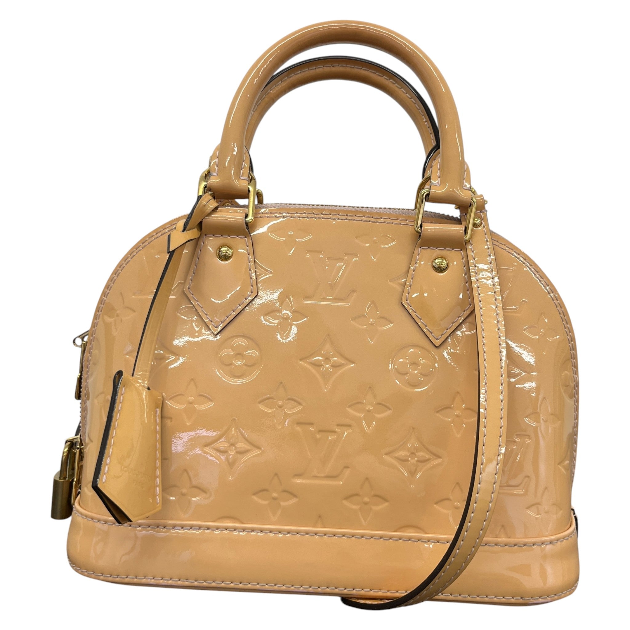 Women's Vernis Leather Alma Bb Handbag Beige