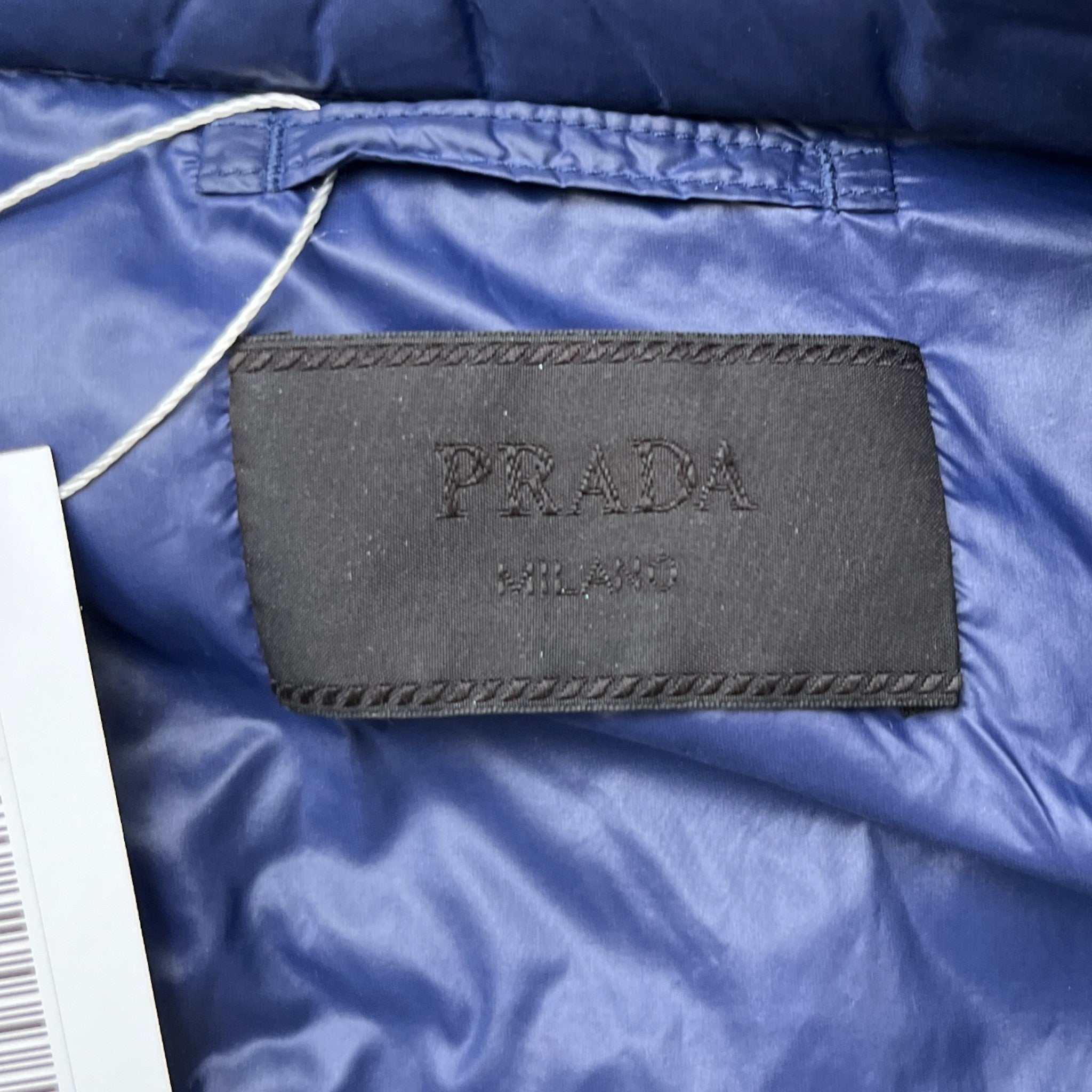 Men's Plaque Logo Down Jacket Navy Size IT 50 / L