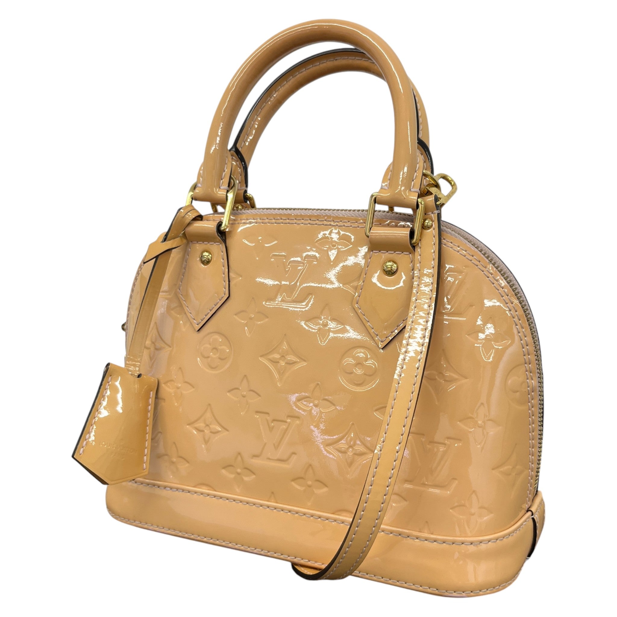 Women's Vernis Leather Alma Bb Handbag Beige