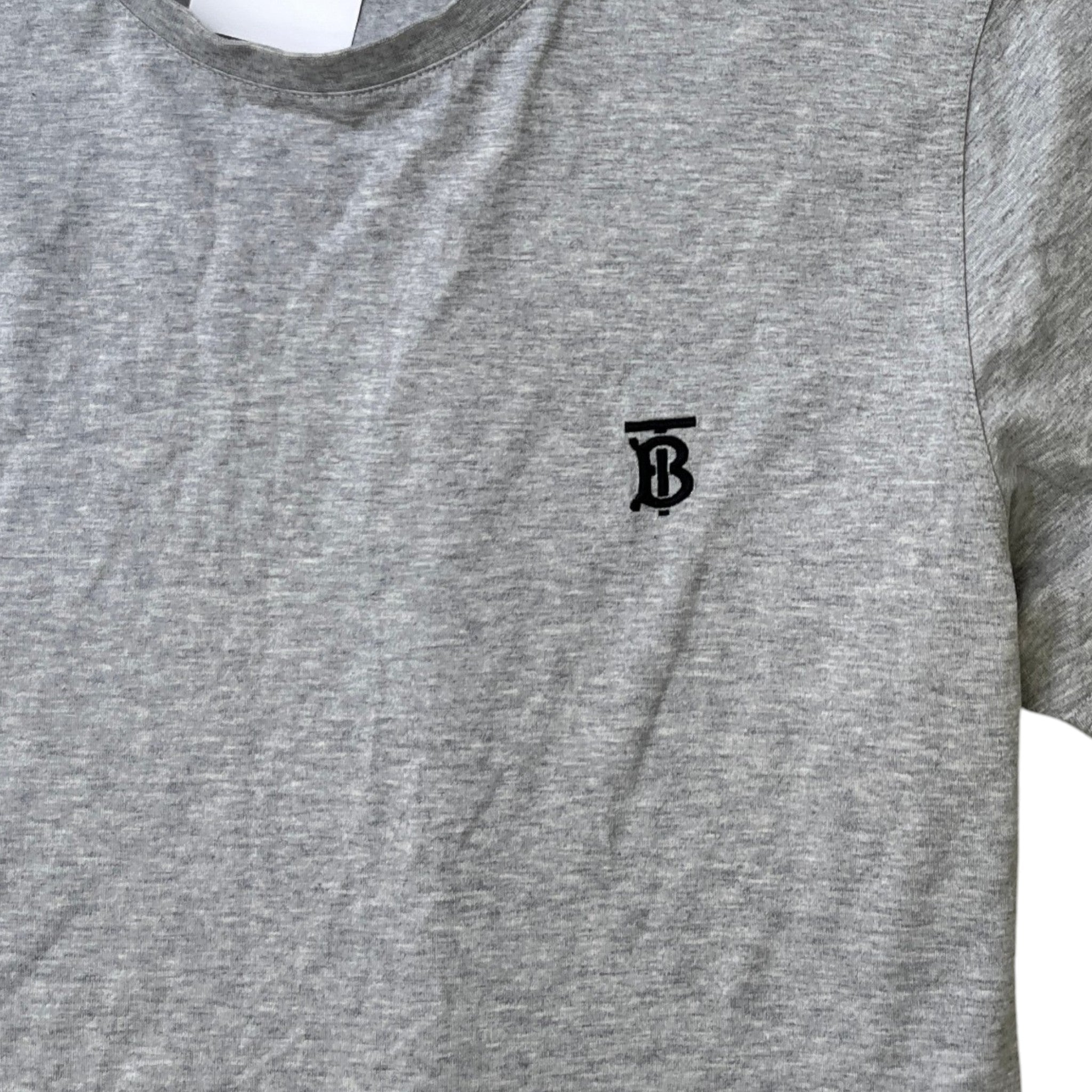 Men's Embroidered Logo T-Shirt Grey Size M