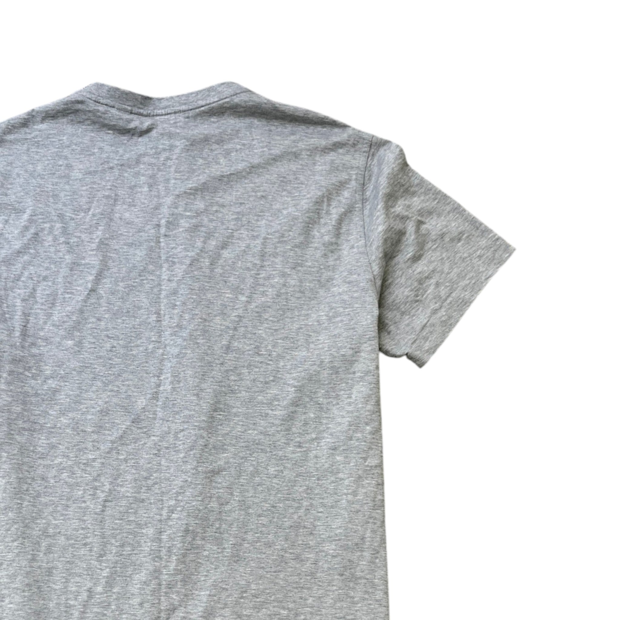 Men's Embroidered Logo T-Shirt Grey Size M