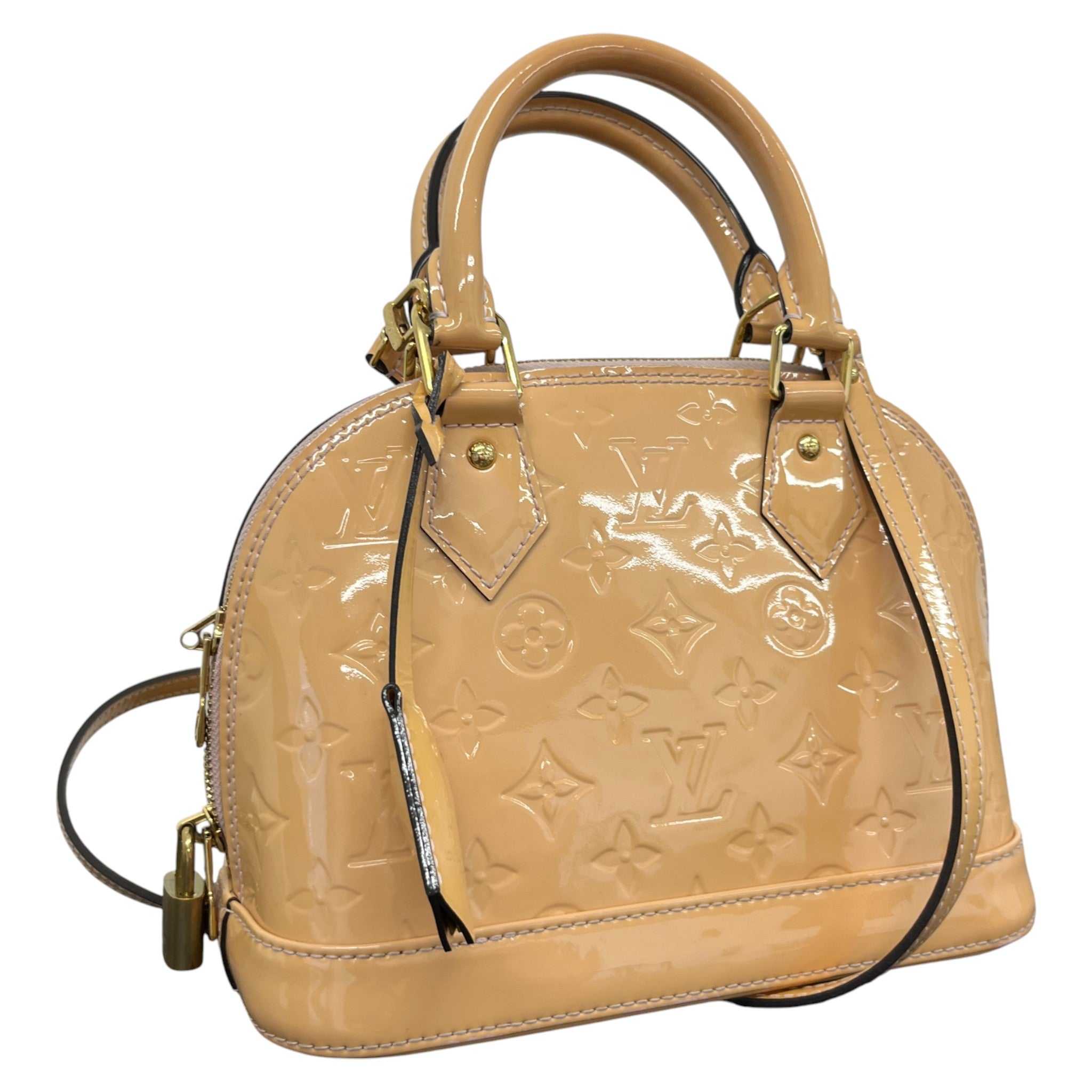 Women's Vernis Leather Alma Bb Handbag Beige