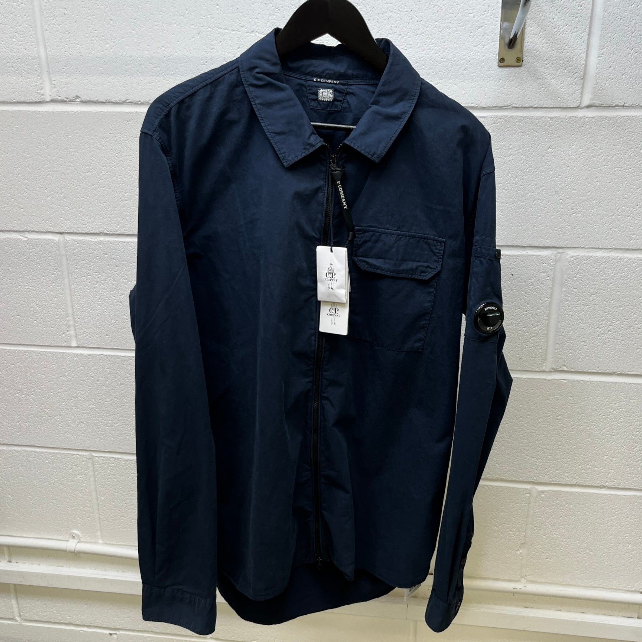 Men's Gabardine OverShirt Navy Size XXL